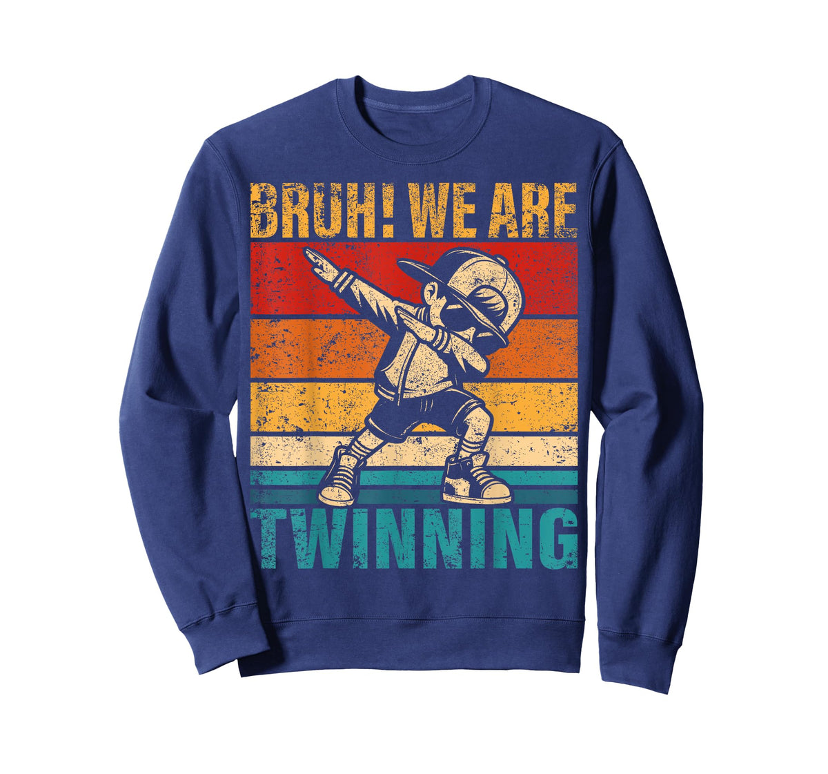Retro Bruh We are Twinning Dabbing Boy for Boys Kids Men T-Shirt