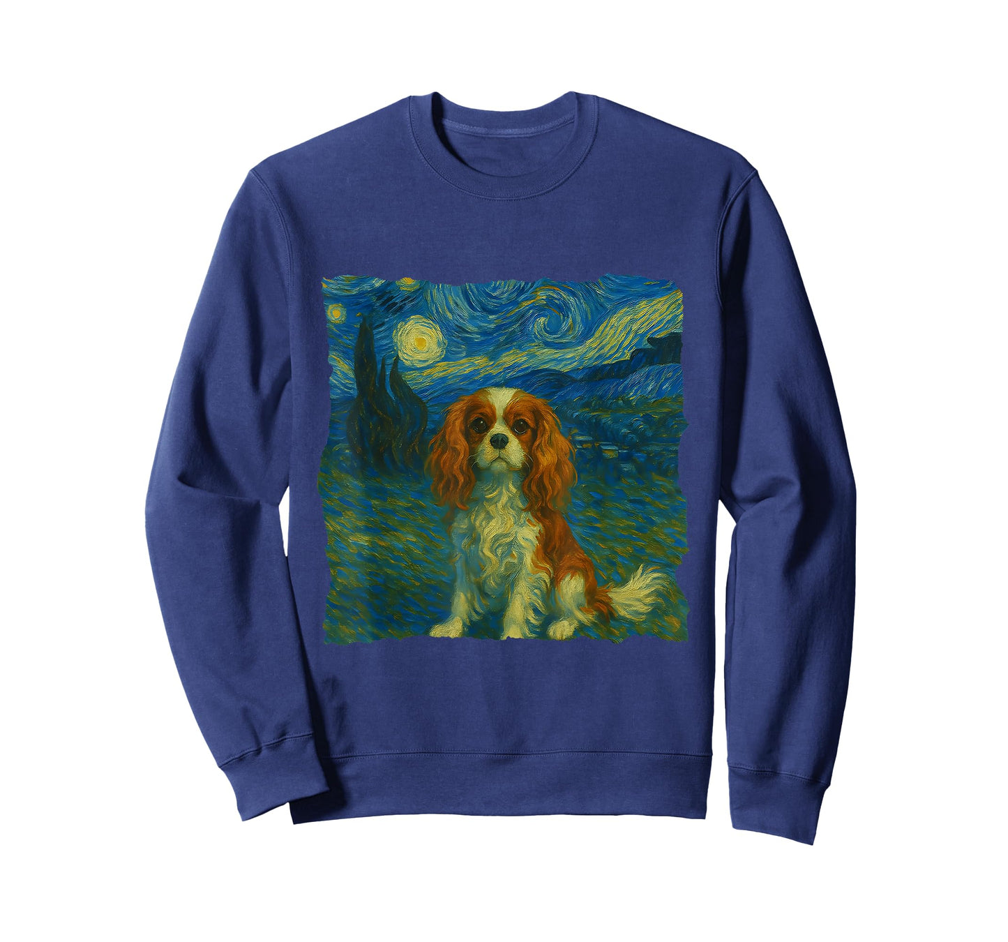 Cavalier King Charles Spaniel Starry Night Dog Lovers T-Shirt