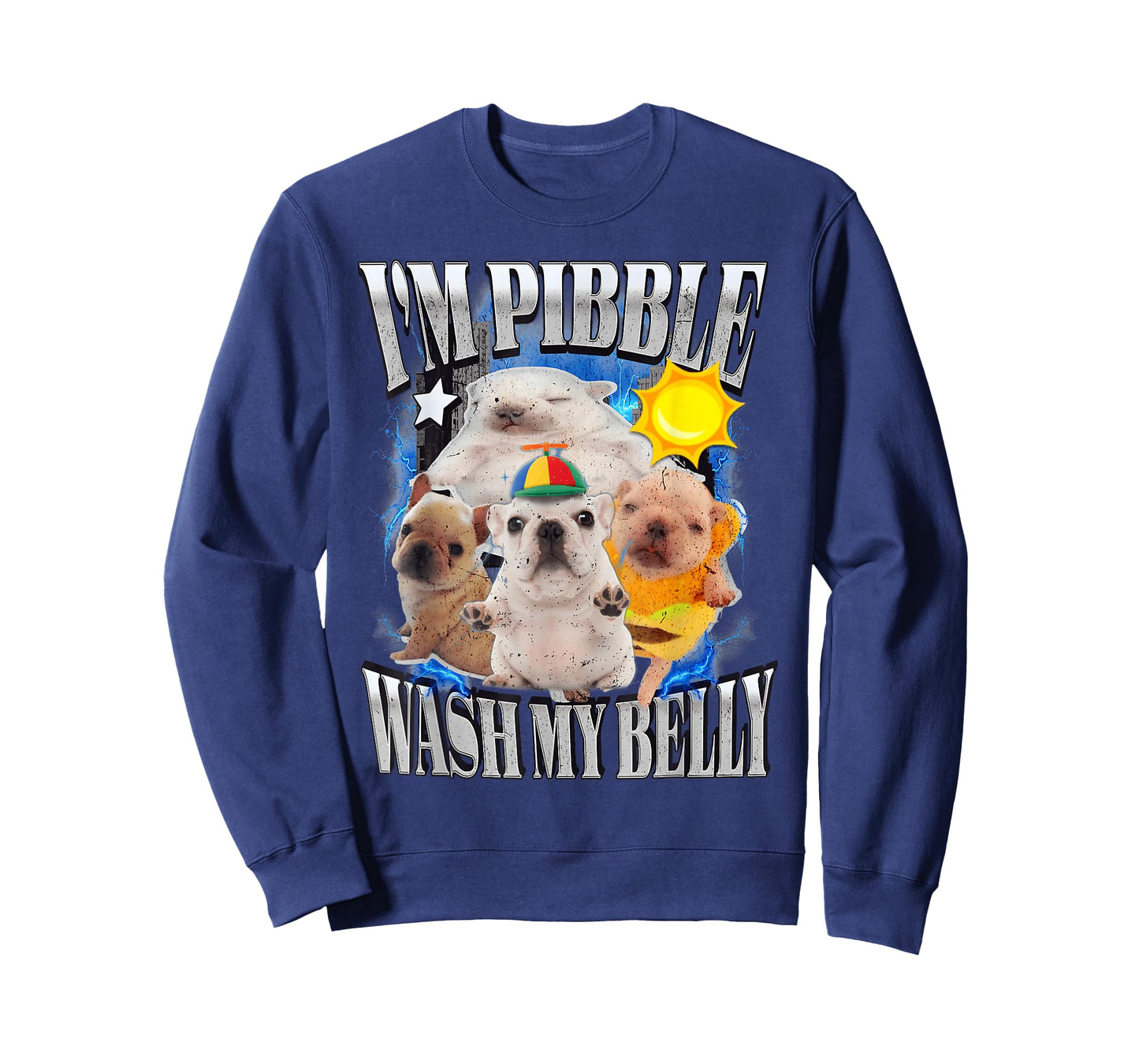 I Am Pibble Wash My Belly Pibble Meme Funny Dog Brainrot T-Shirt
