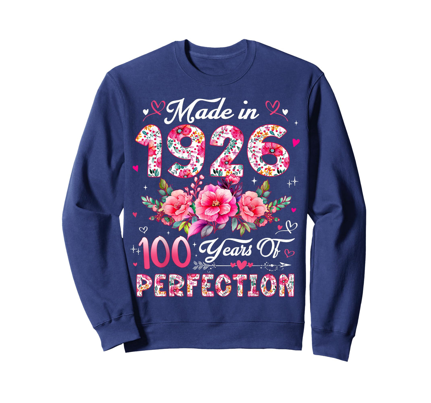 100 Year Old Made in 1926 Floral 100th Birthday Women T-Shirt