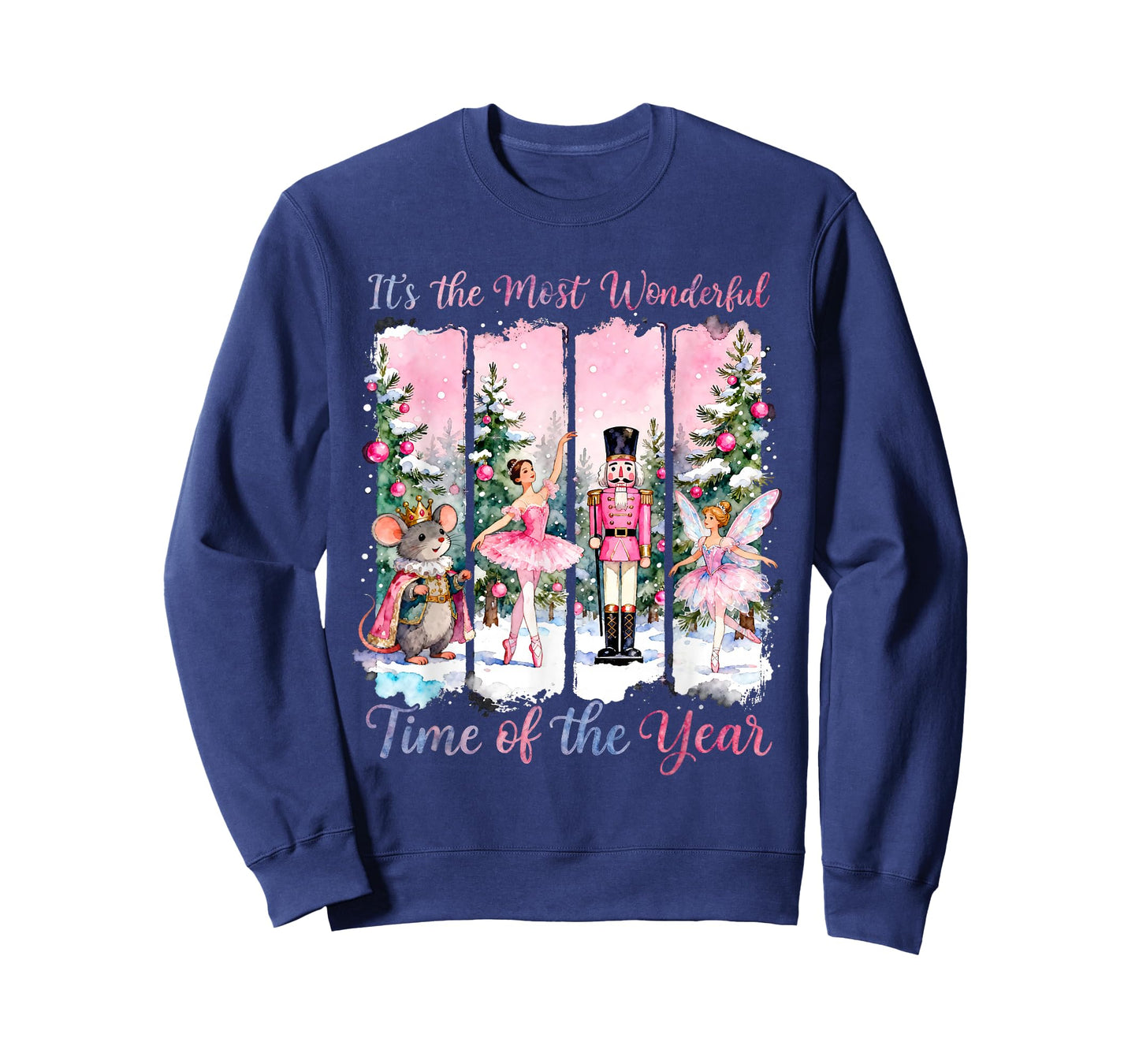 Pink Coquette Bow Nutcracker Friends Snow Globe Christmas T-Shirt