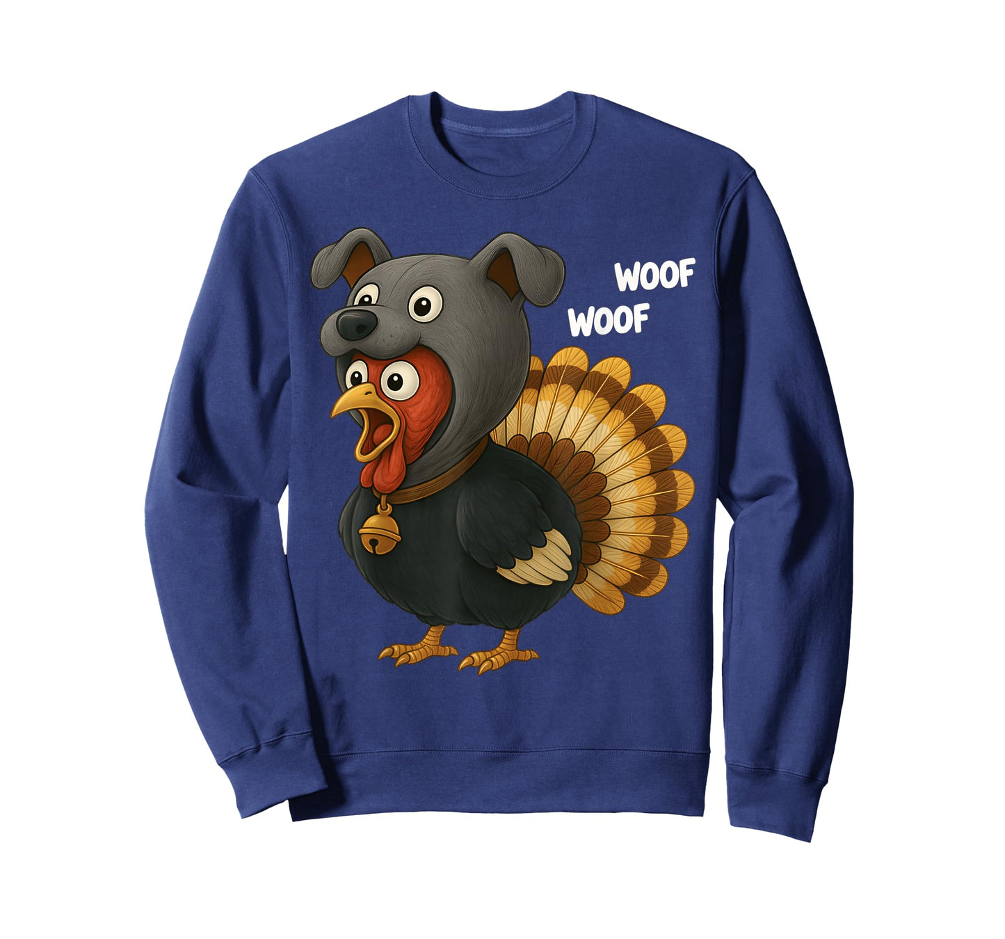 Turkey Dressed As Dog Woof Woof Thanksgiving Men Women Kid T-Shirt