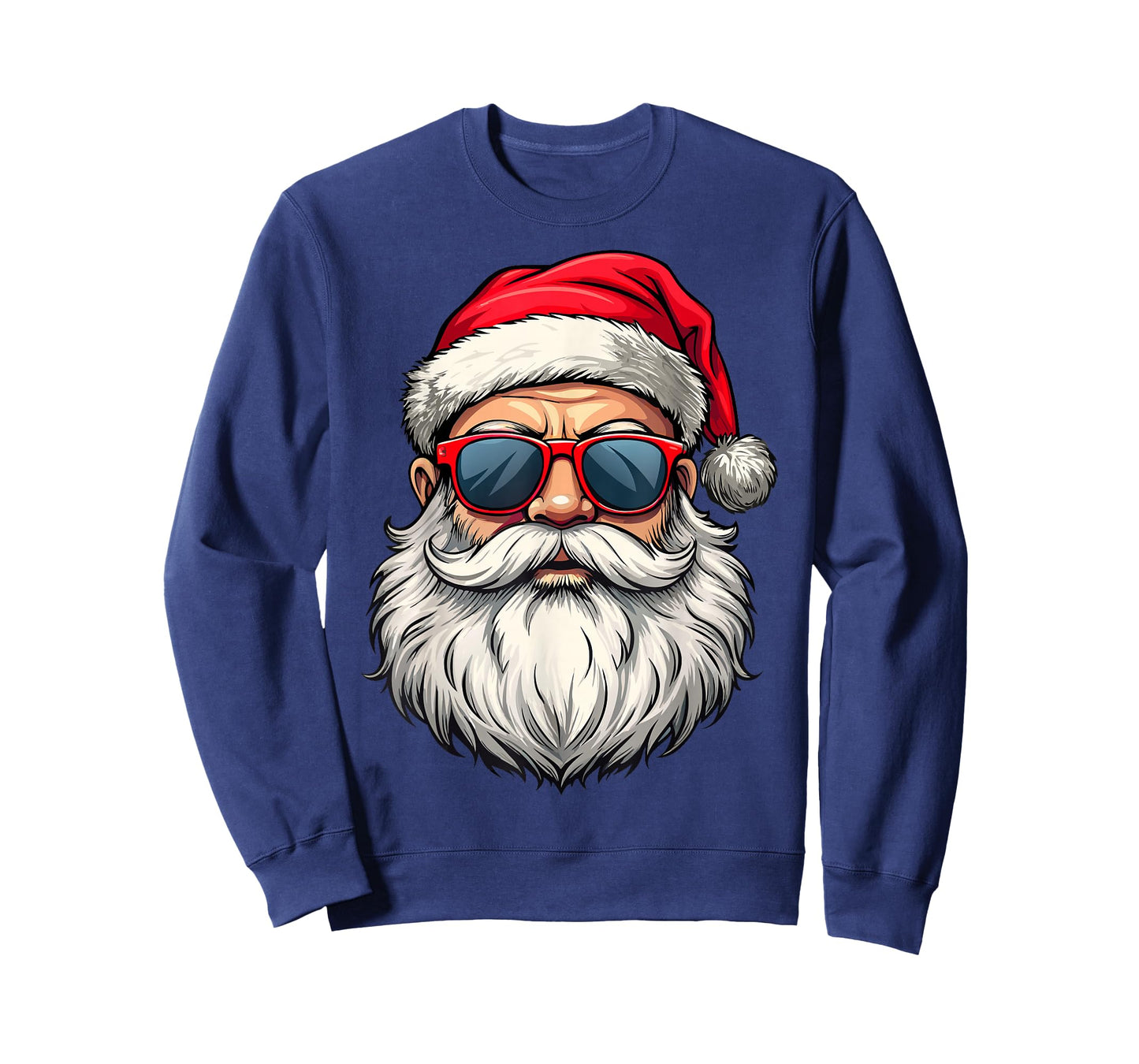 Cool Santa Claus Face Retro Sunglasses Christmas Men Boys T-Shirt