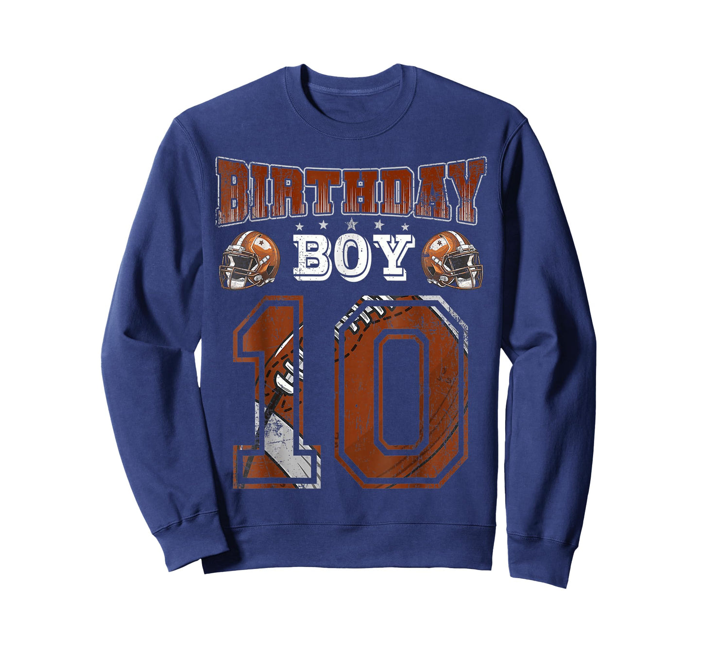 10th Birthday Boy Football Lover Theme 10 Years Old T-Shirt