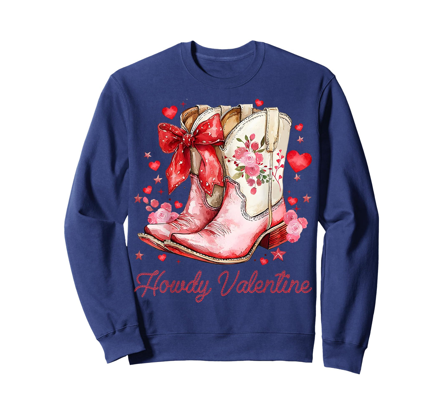 Howdy Valentine Cowboy Heart Retro Cowgirl Women Men Kids T-Shirt