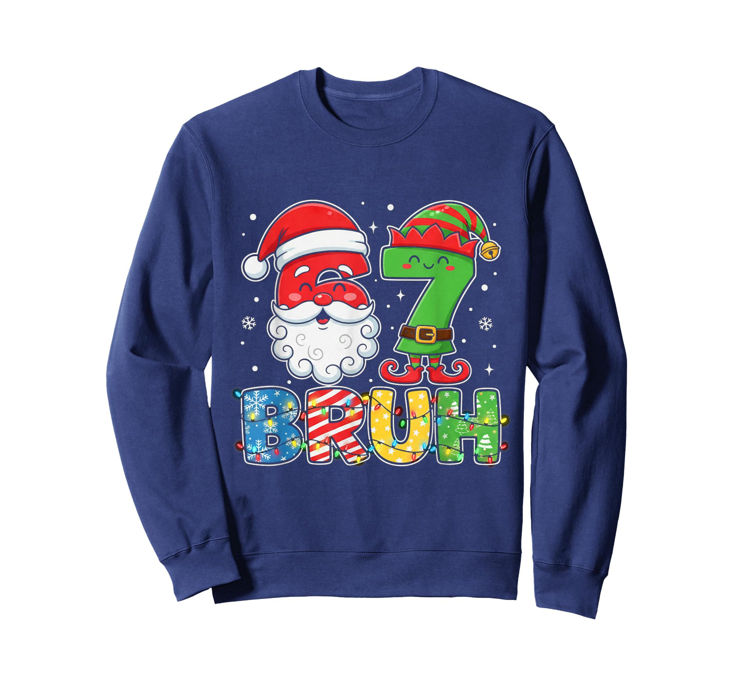 Funny Bruh 67 Six Seven Christmas 6 7 Meme Boy Girl Kids T-Shirt
