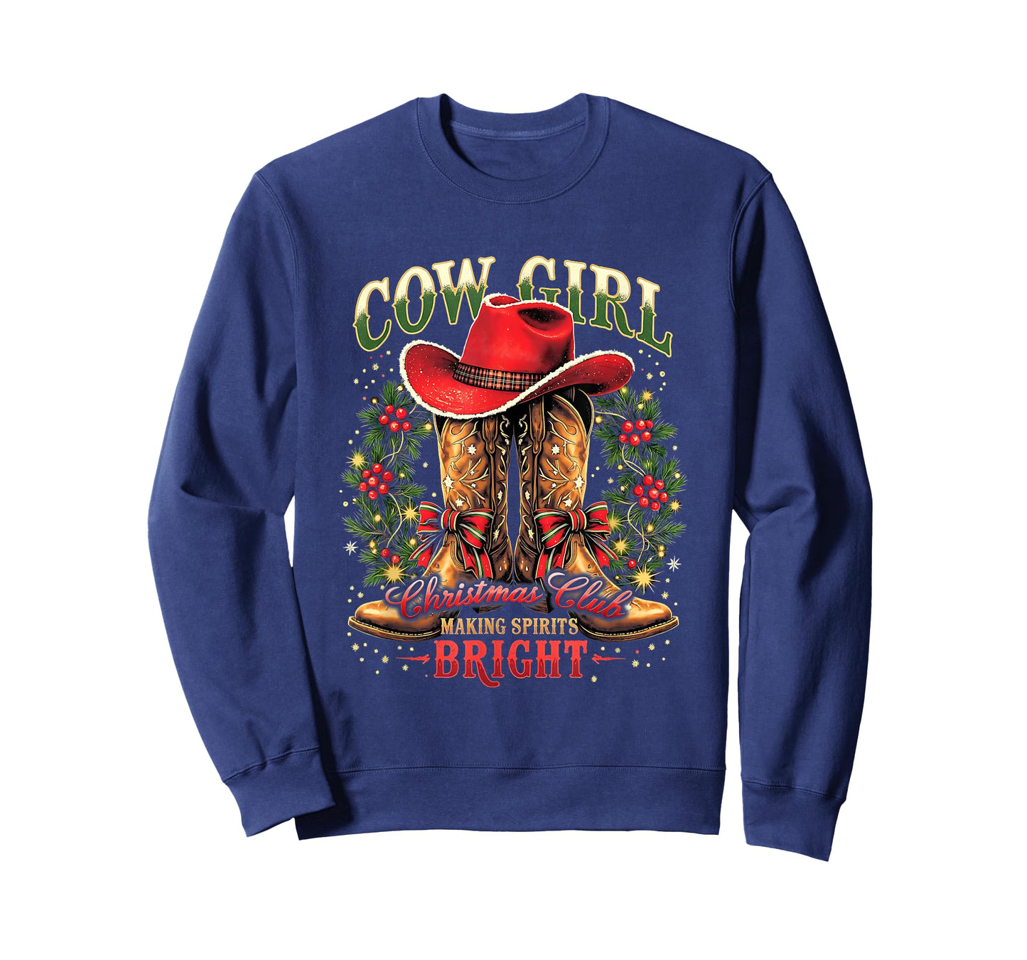 Christmas Y'all Xmas Coquette Cowgirl Let’s Go Girls Howdy T-Shirt