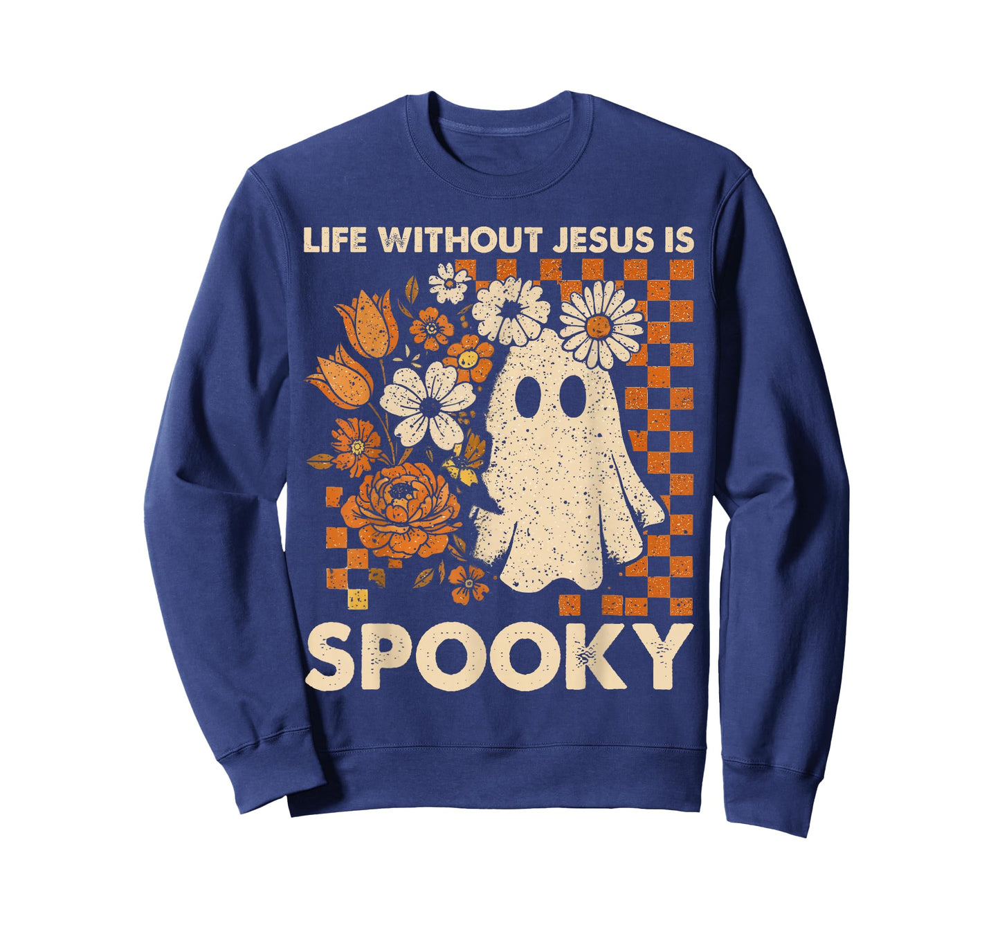 Life Without Jesus is Spooky Floral Christian Halloween T-Shirt