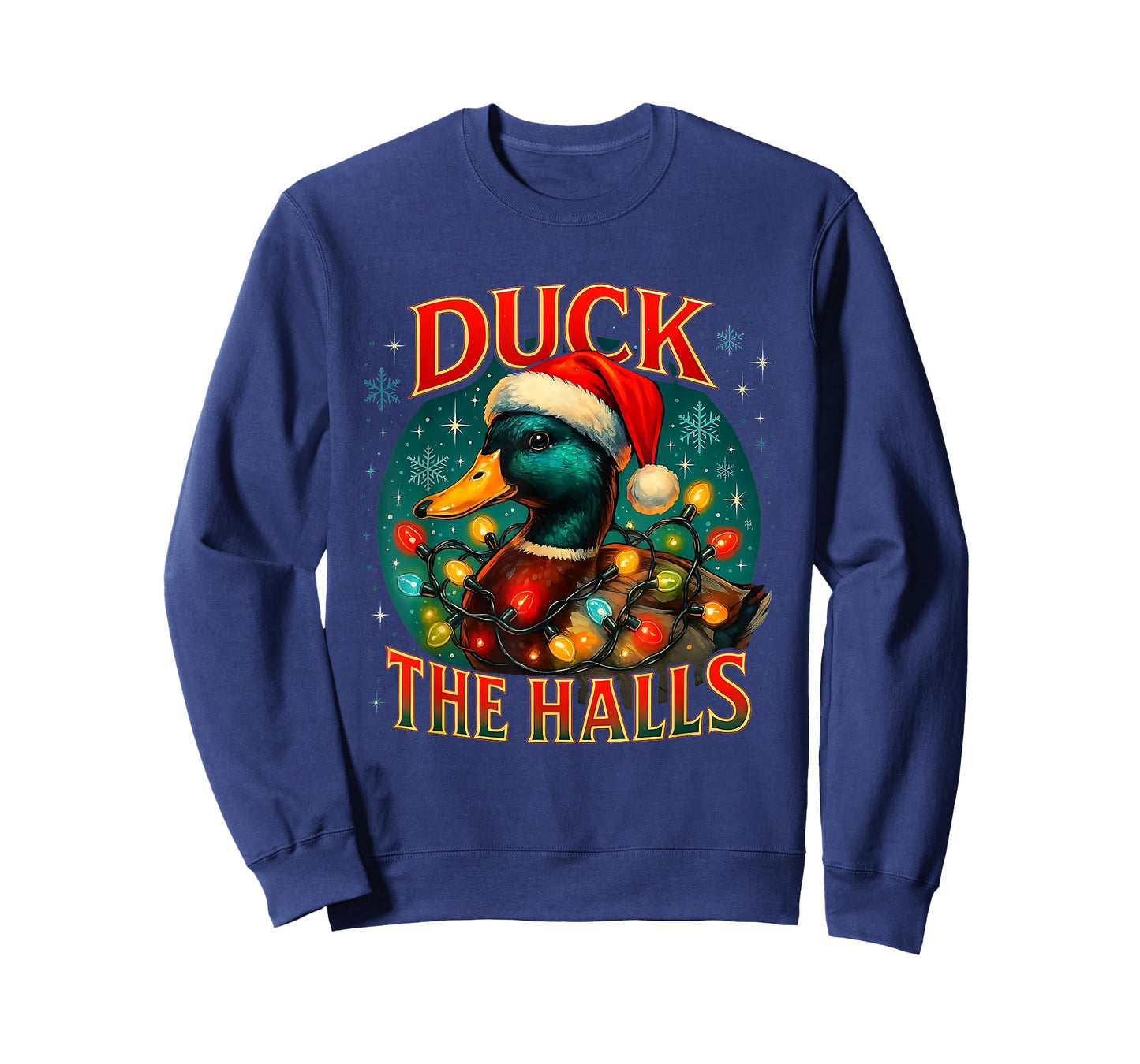 Duck The Halls Funny Christmas Lights Hunting Season T-Shirt