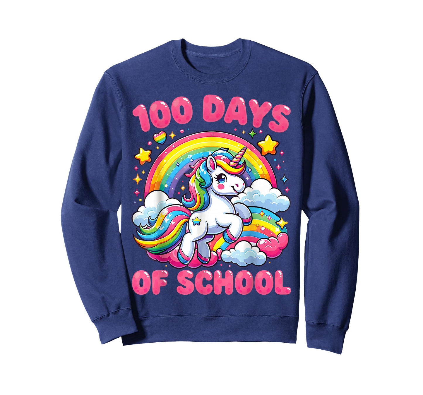 100 Days of School Unicorn Girls Teacher 100th Day of School T-Shirt