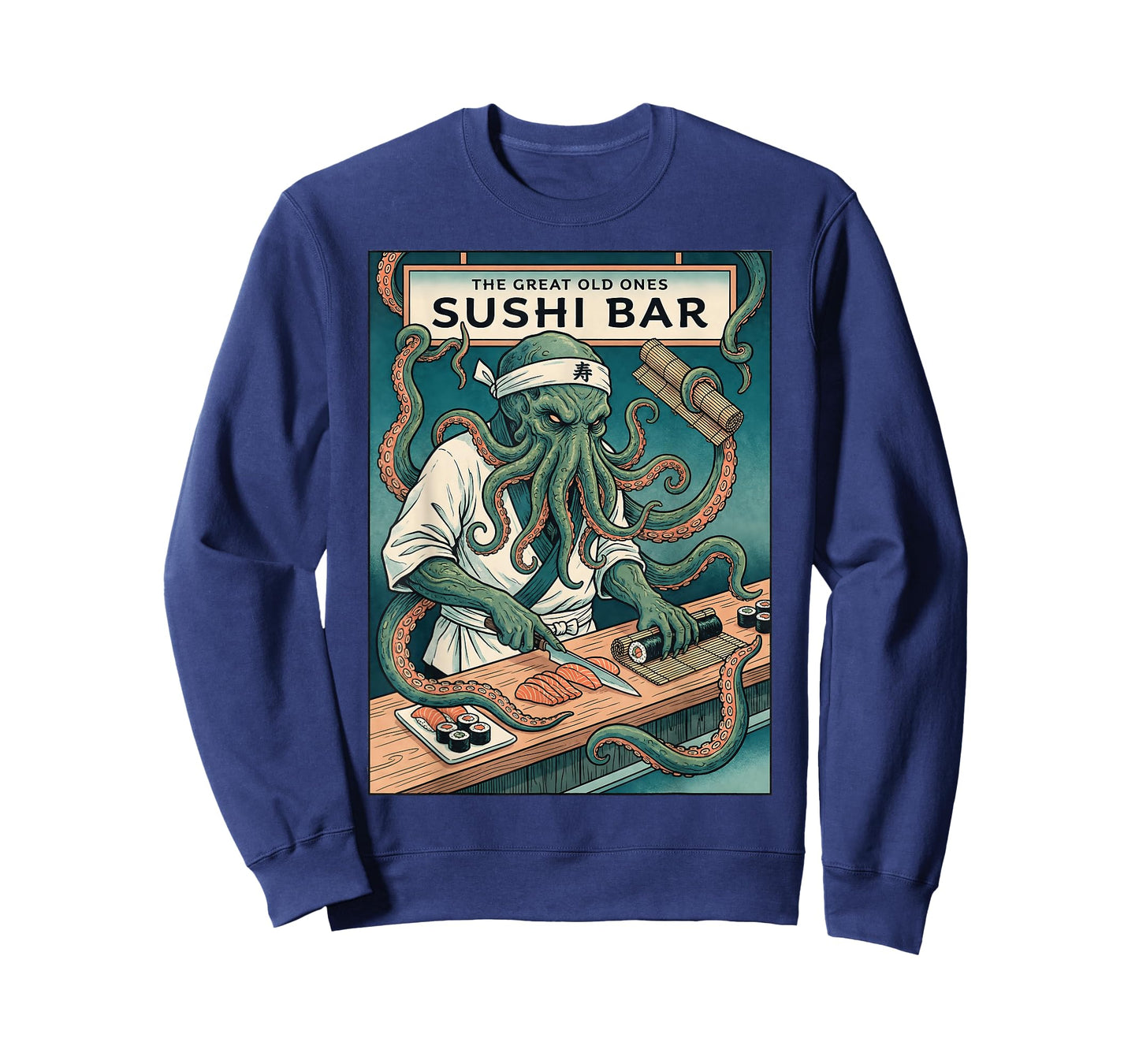 Cthulhu Sushi Chef Octopus Monster Japanese Food Horror T-Shirt