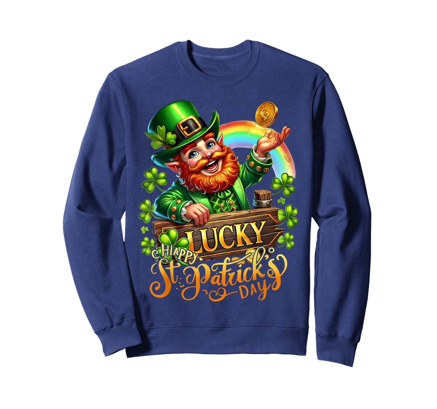 Happy St Patrick's Day Leprechaun Irish Shamrock Mens Womens T-Shirt