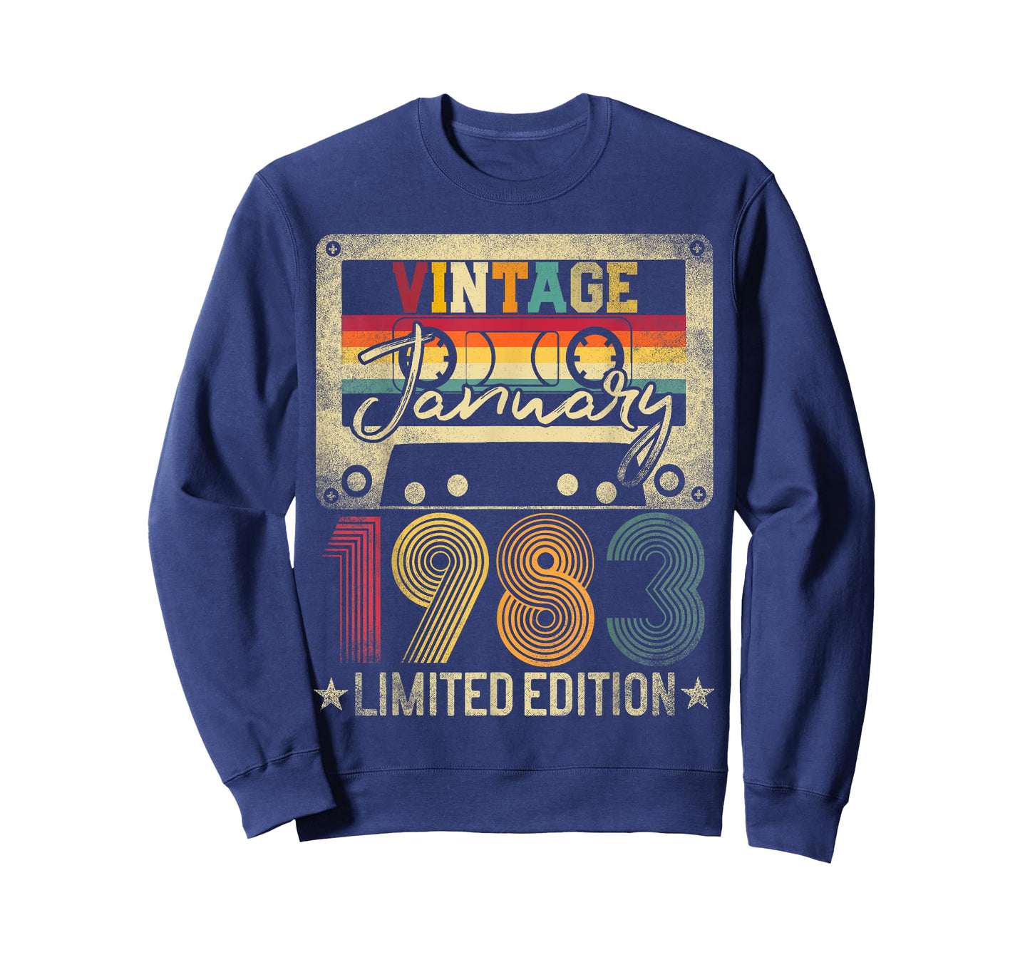Vintage 1983 January 43 Years Old 43rd Birthday Men Women T-Shirt