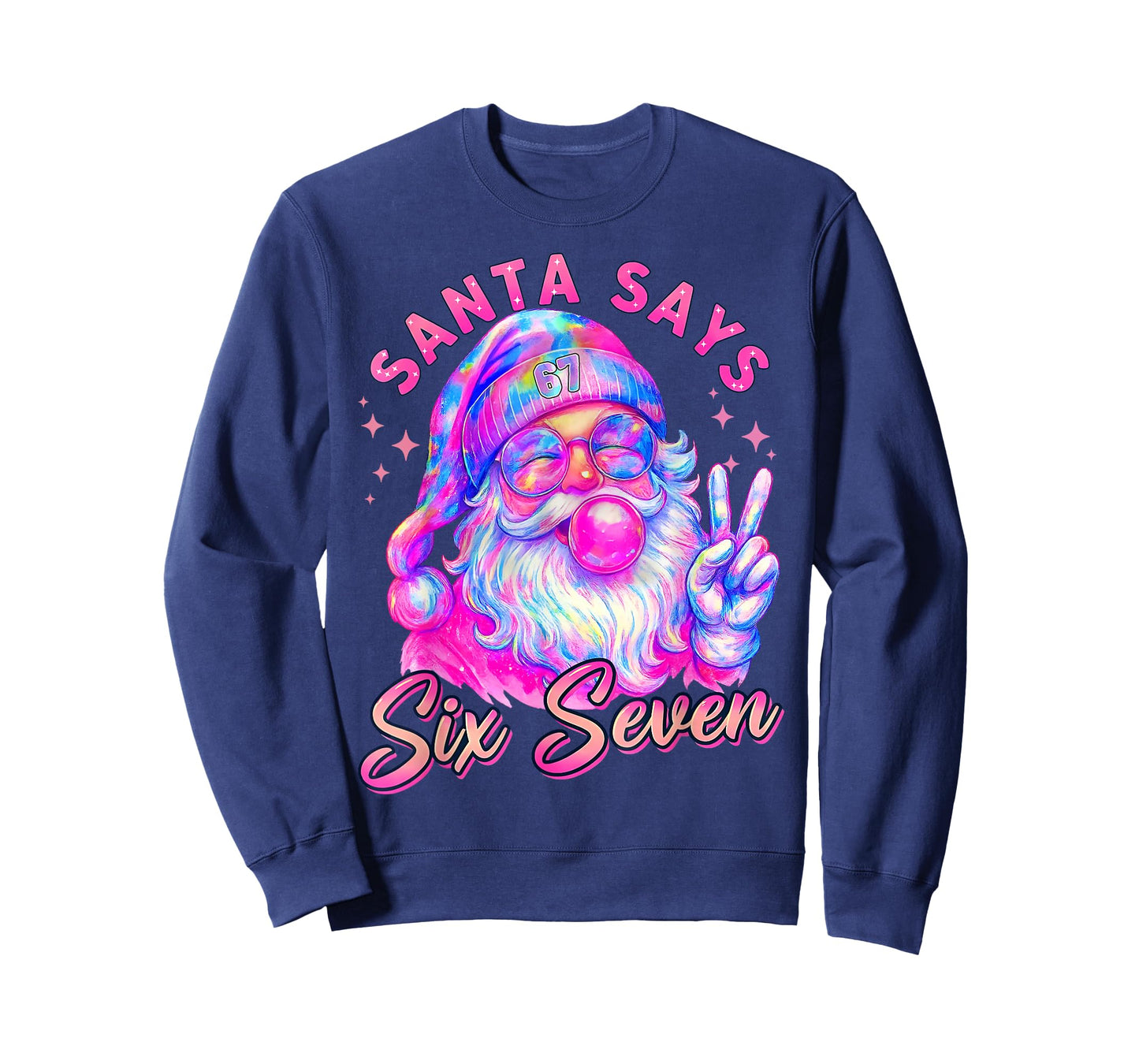 Funny Santa Says Six Seven Christmas 67 Meme Xmas Boys Girls T-Shirt