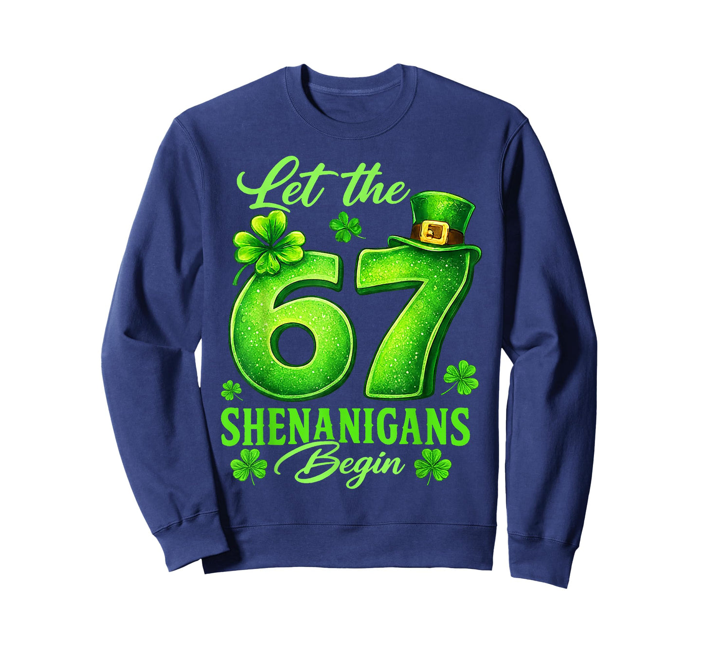 St Patrick's Day Funny six Seven Meme 67 Gifts 6 7 Boys Kids T-Shirt