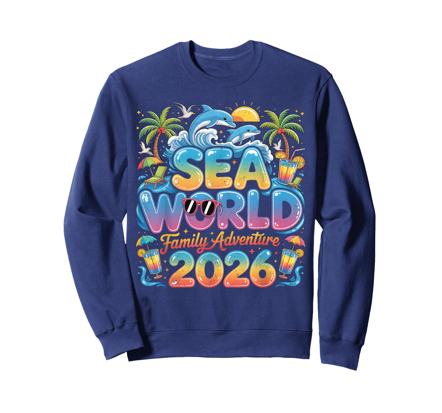 Sea World Family Adventure 2026 Tropical Vacation Trip T-Shirt