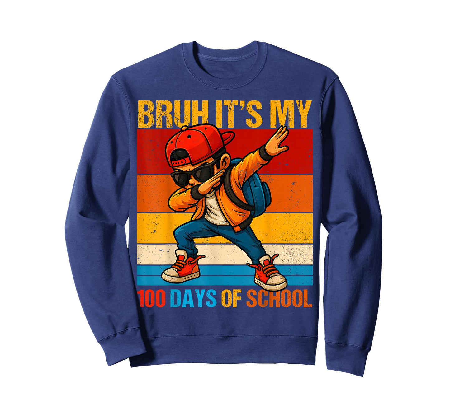 Bruh It's My 100th Day of School Dabbing Boy 100th Day Kid T-Shirt