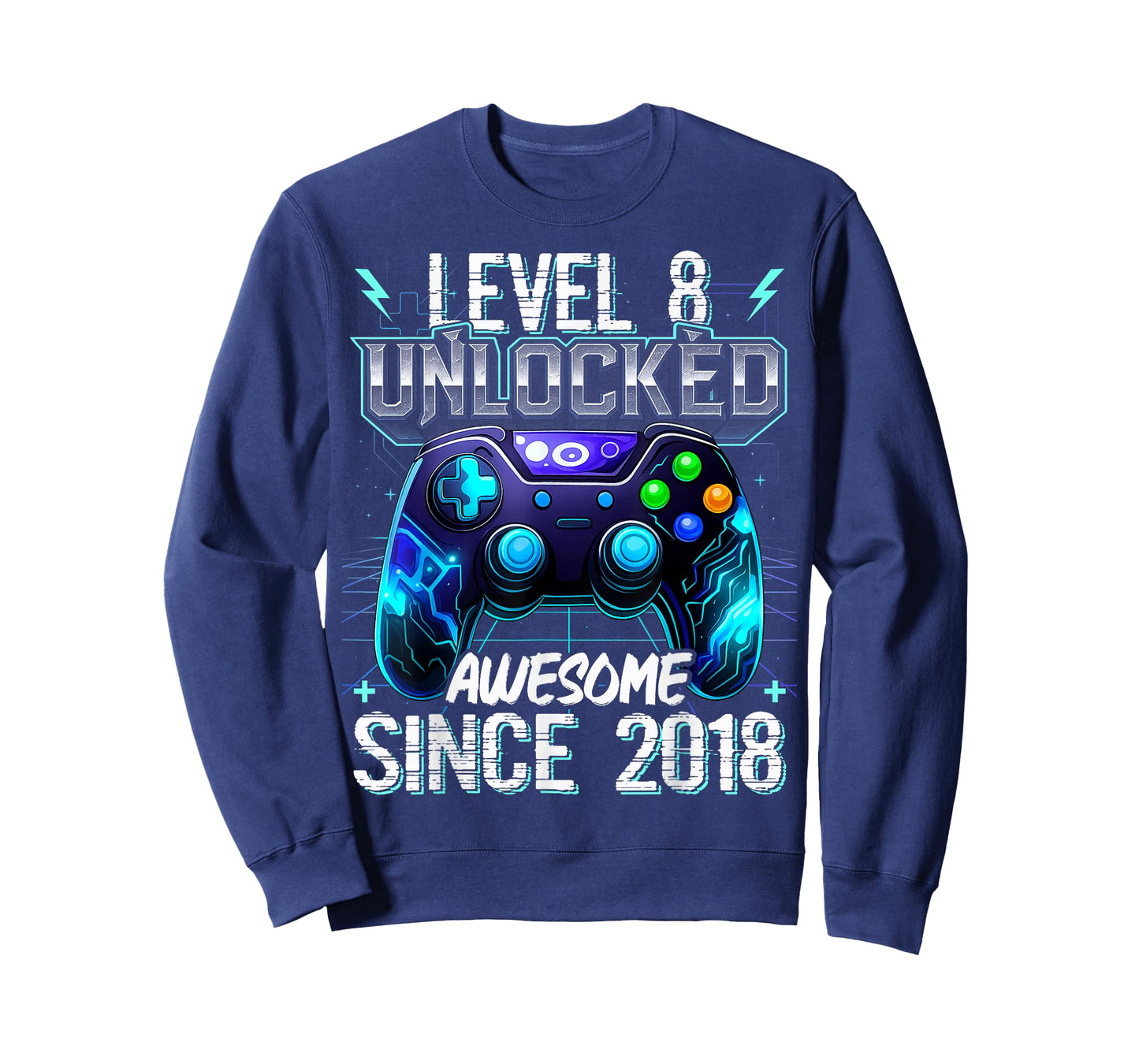 8th Birthday Boy Level 8 Gamer 8 Year Video Game Party T-Shirt