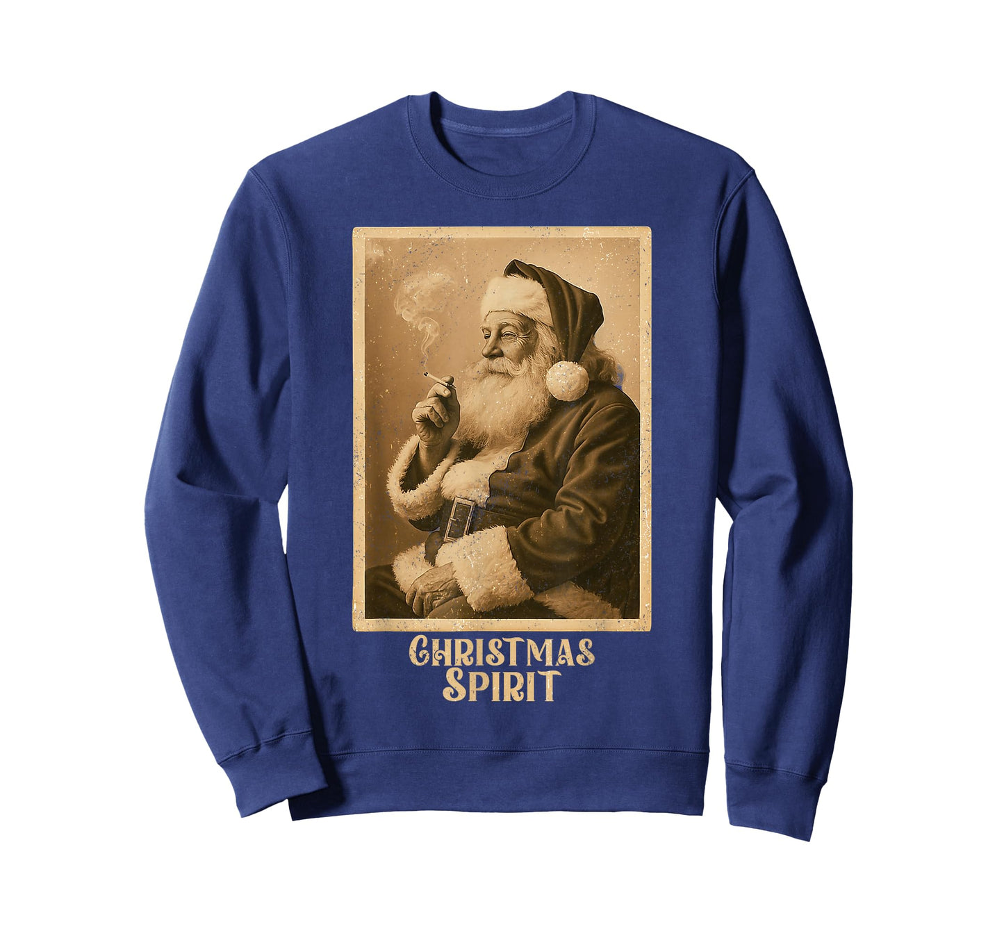 Vintage Funny Smoking Santa Claus Christmas Spirit Christmas T-Shirt