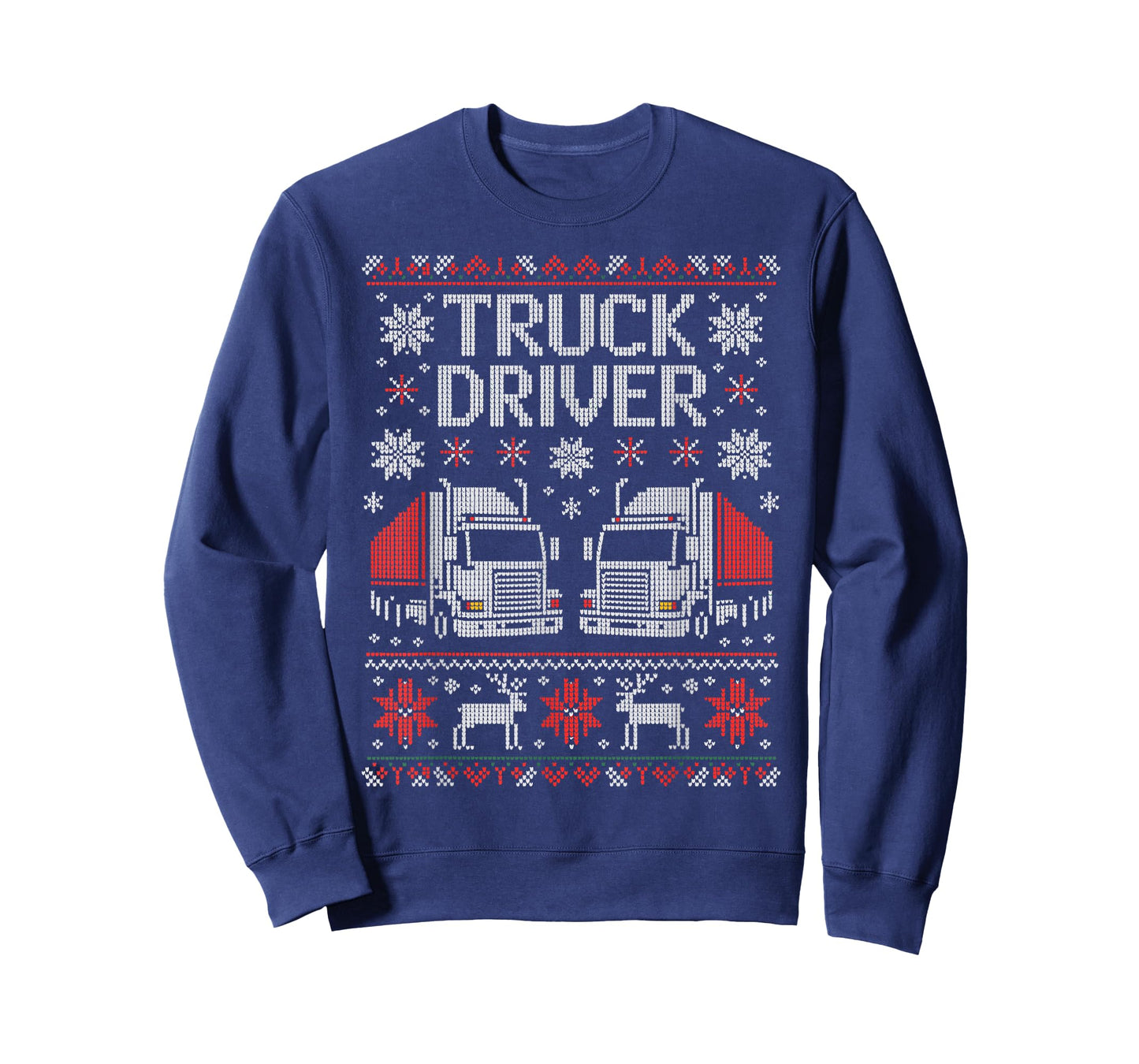 Funny Ugly Christmas Sweater Truck Driver Christmas T-Shirt