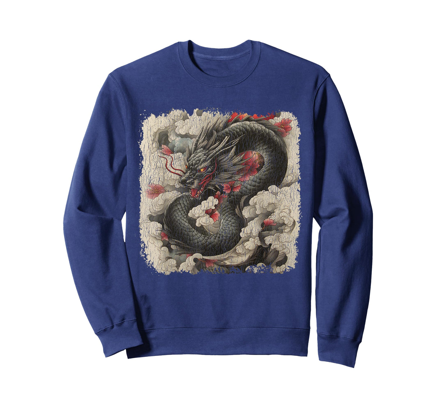 Japanese Dragon Tattoo Art Woodblock Vintage Asian Oriental T-Shirt