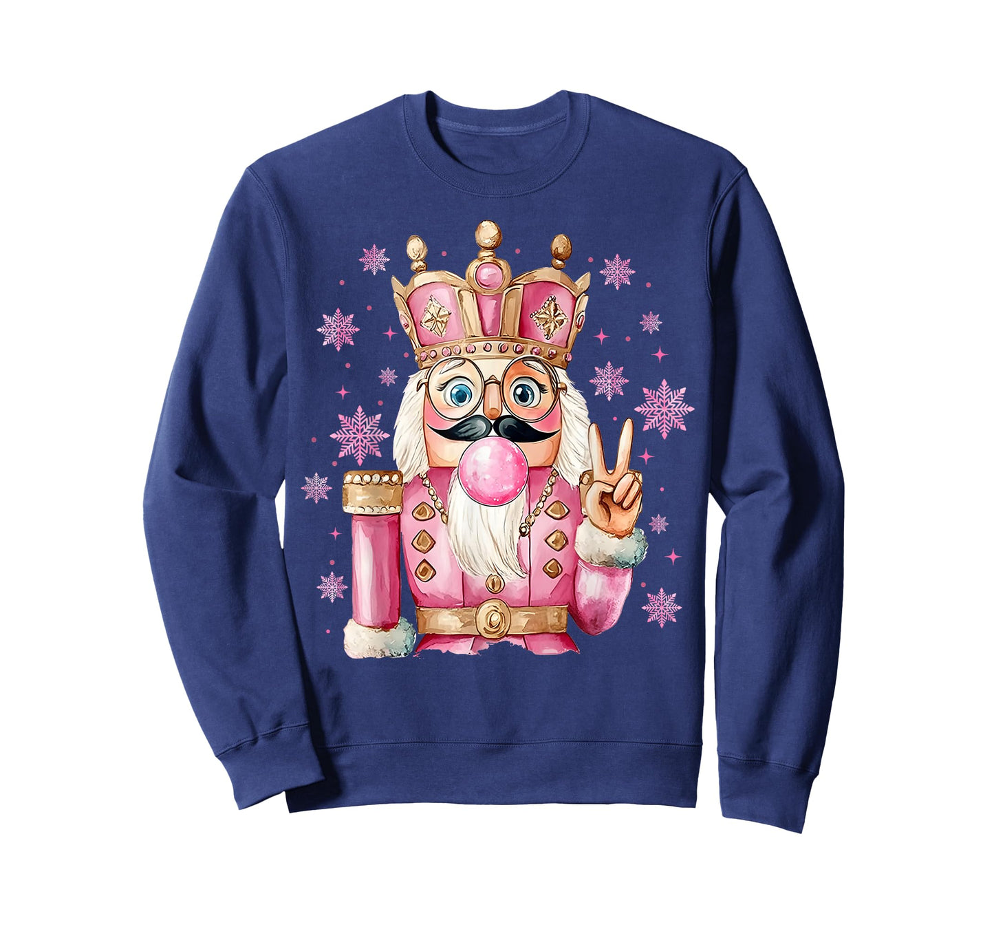 Cute Pink Nutcracker Blowing Bubble Christmas Girly Pajamas T-Shirt