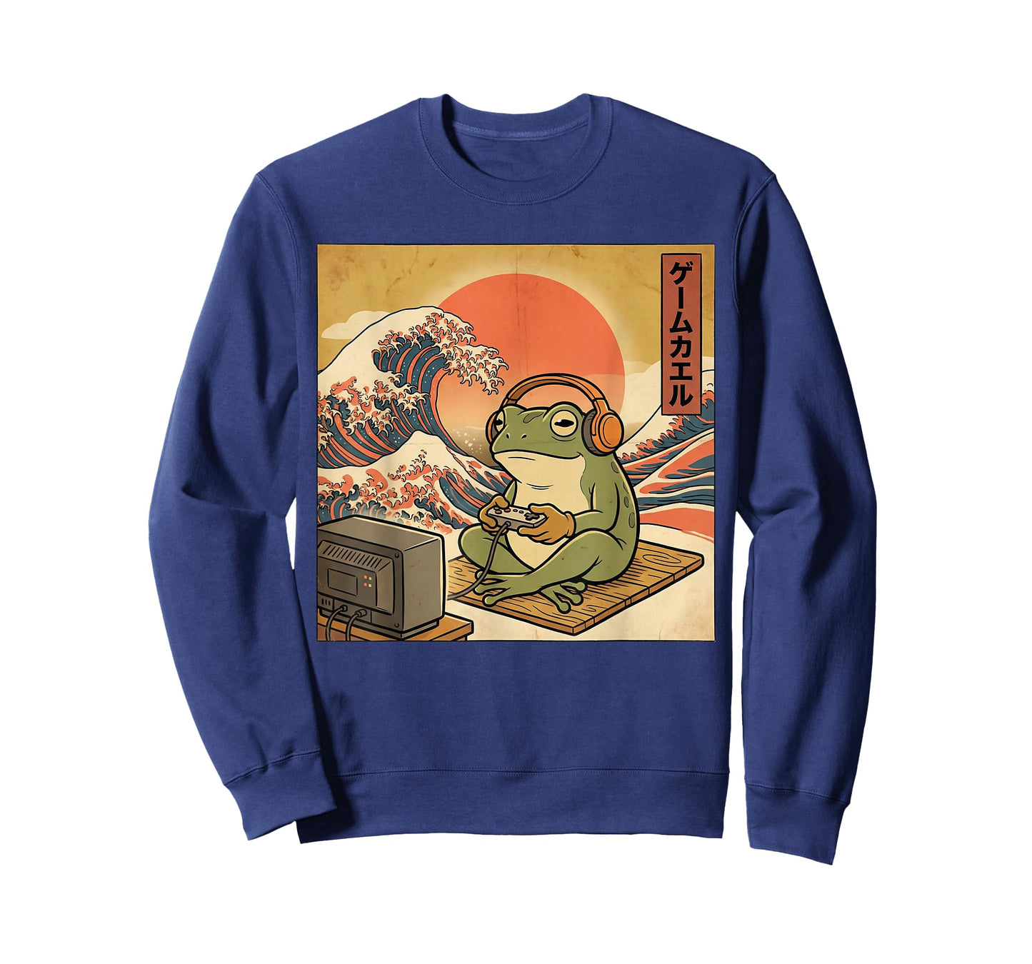 Gaming Frog Art Ukiyo-e Japanese Gamer Anime Men Women Boys T-Shirt