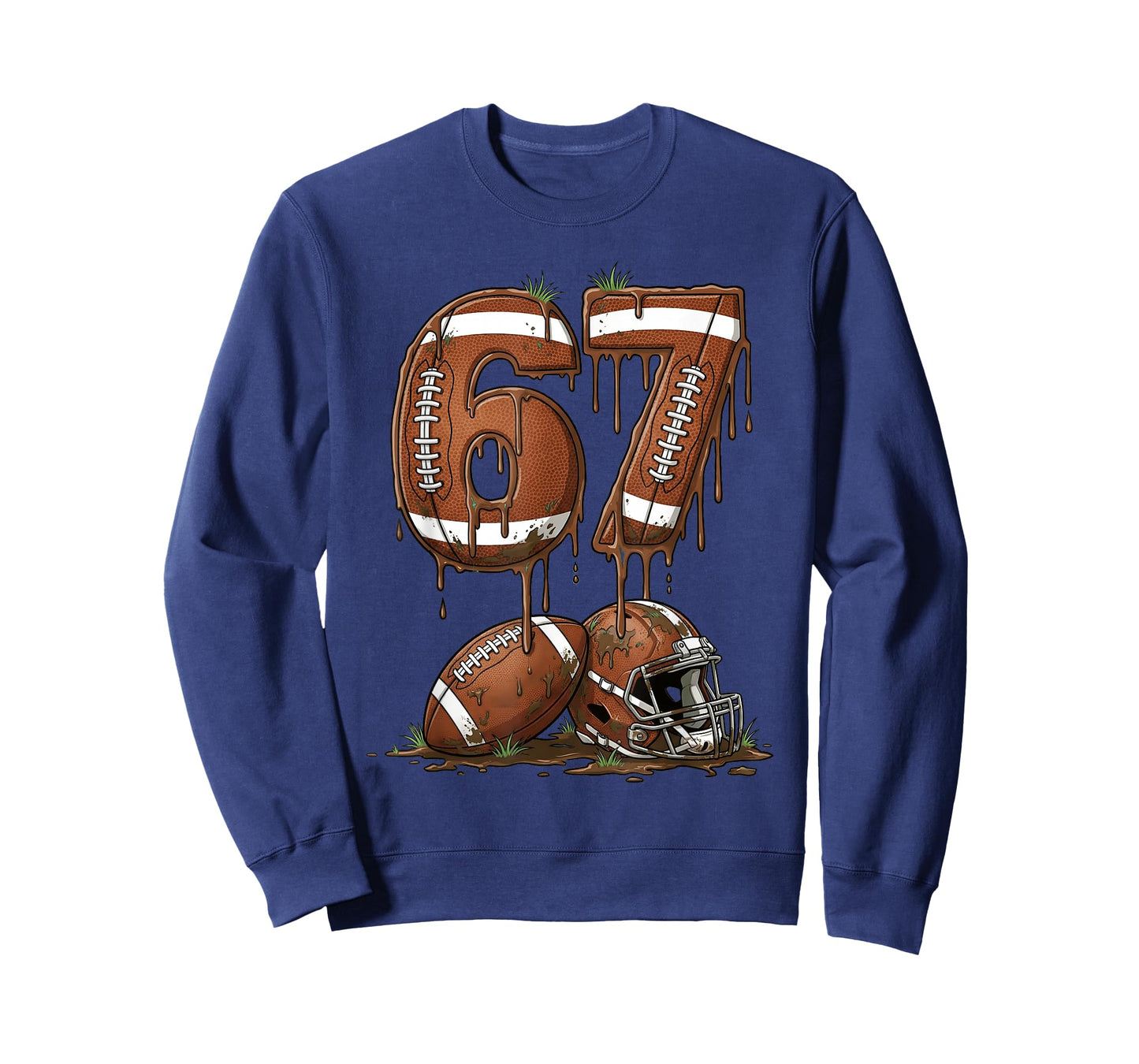 Football 67 Six Seven Meme Funny 6-7 Drip American Football T-Shirt