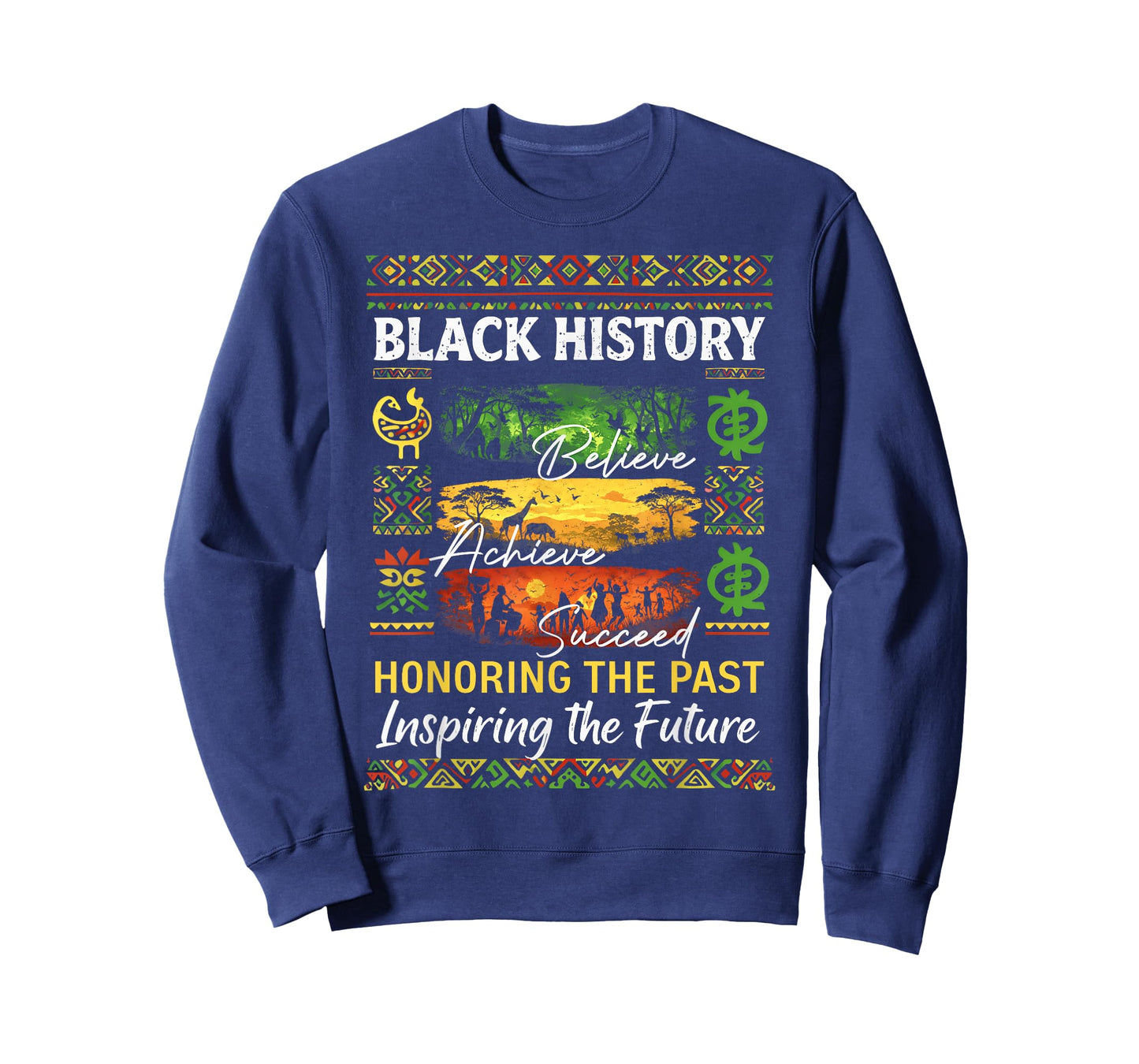 Black History Month Believe Achieve Succeed African Freedom T-Shirt