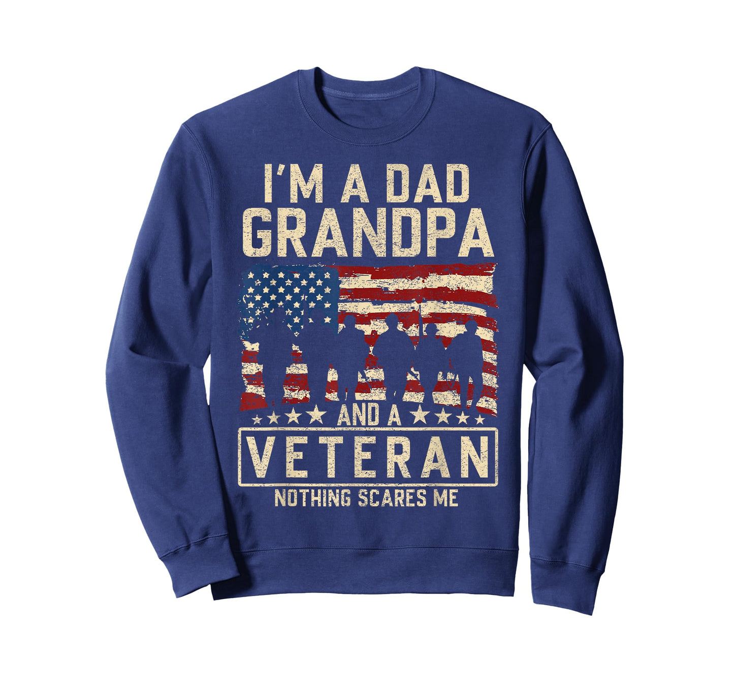 I'm A Dad Grandpa and Veteran Patriotic US Flag Veterans Day T-Shirt