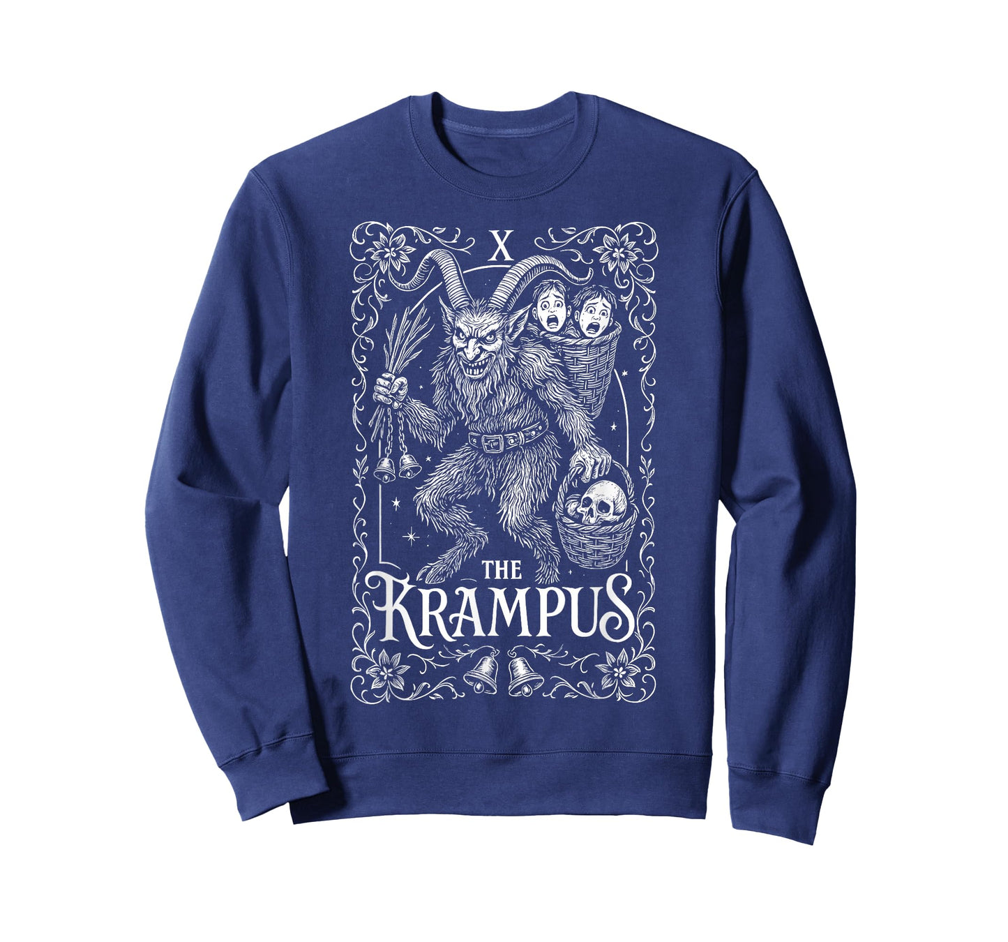 Krampus Tarot Card Design Christmas Season Evil Pajama Xmas T-Shirt
