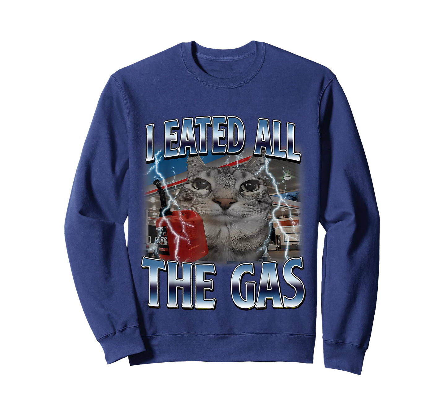 I Eated All The Gas Silly Cat Meme Funny Saying Cat Lover T-Shirt