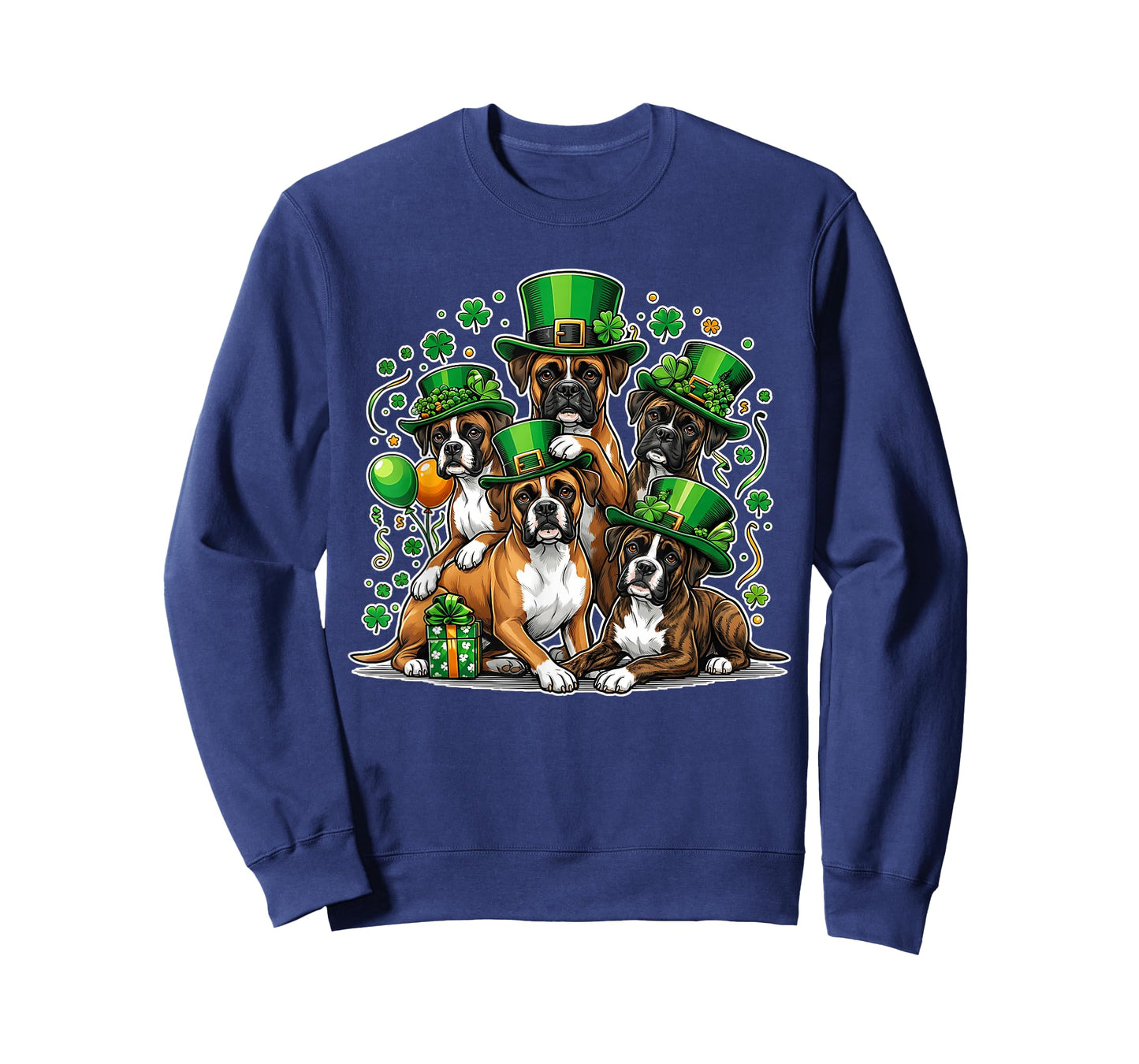 Funny St Patricks Day Boxer Dog Lover Women Men Kids T-Shirt