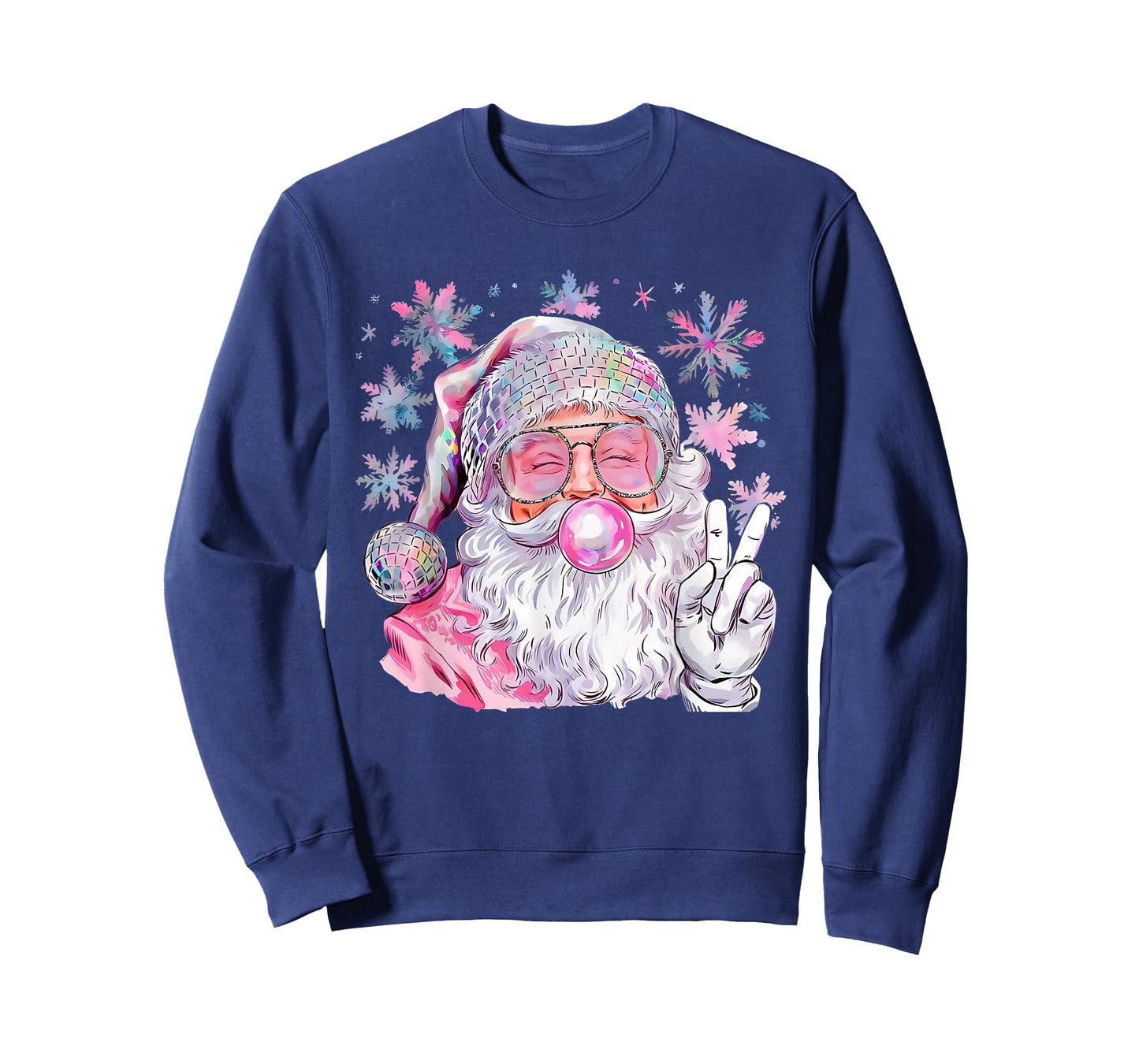 Disco Santa Bubblegum Snow Christmas Girls Women T-Shirt