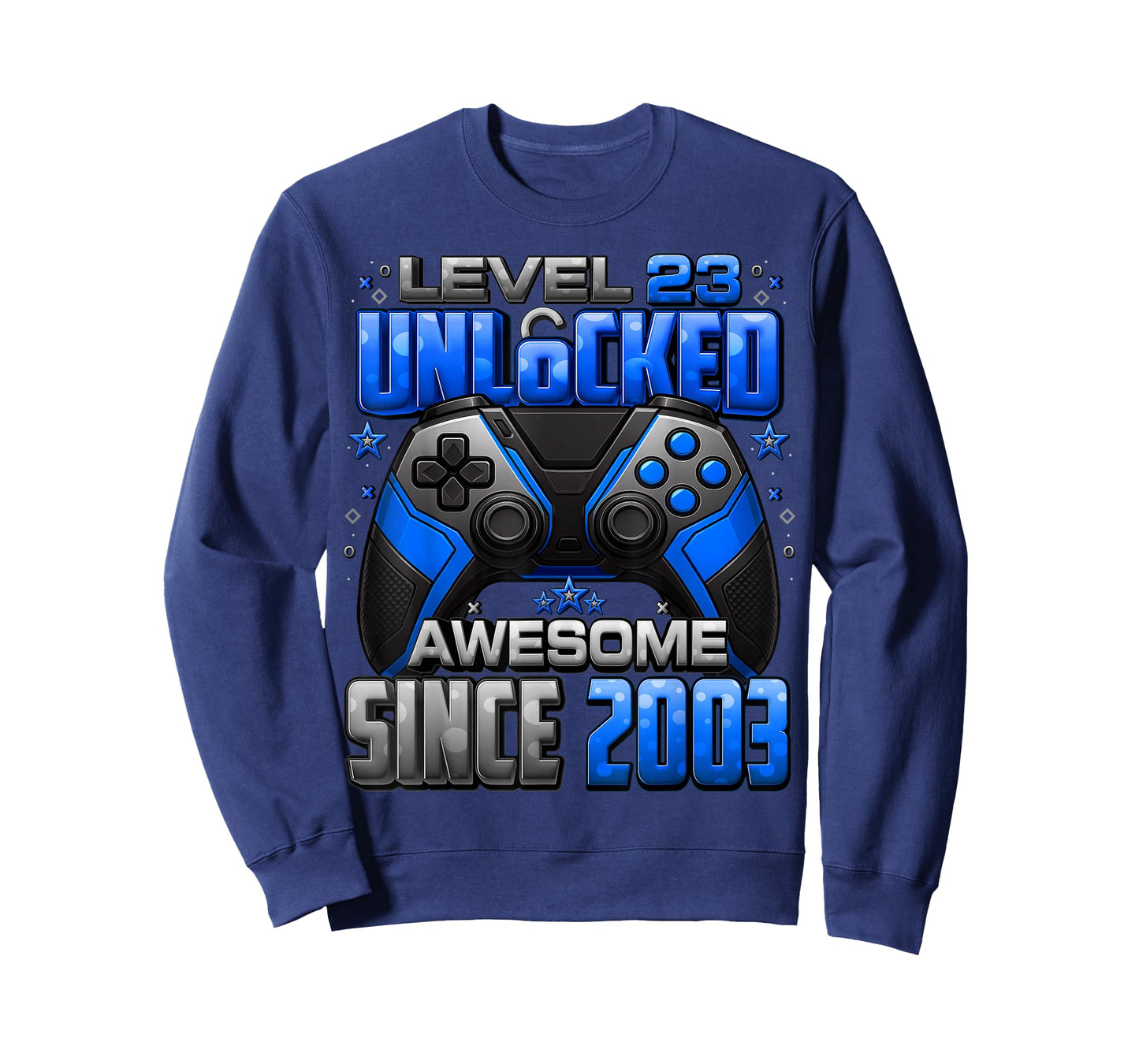 Level 23 Unlocked Awesome Since 2003 23rd Birthday Gaming T-Shirt