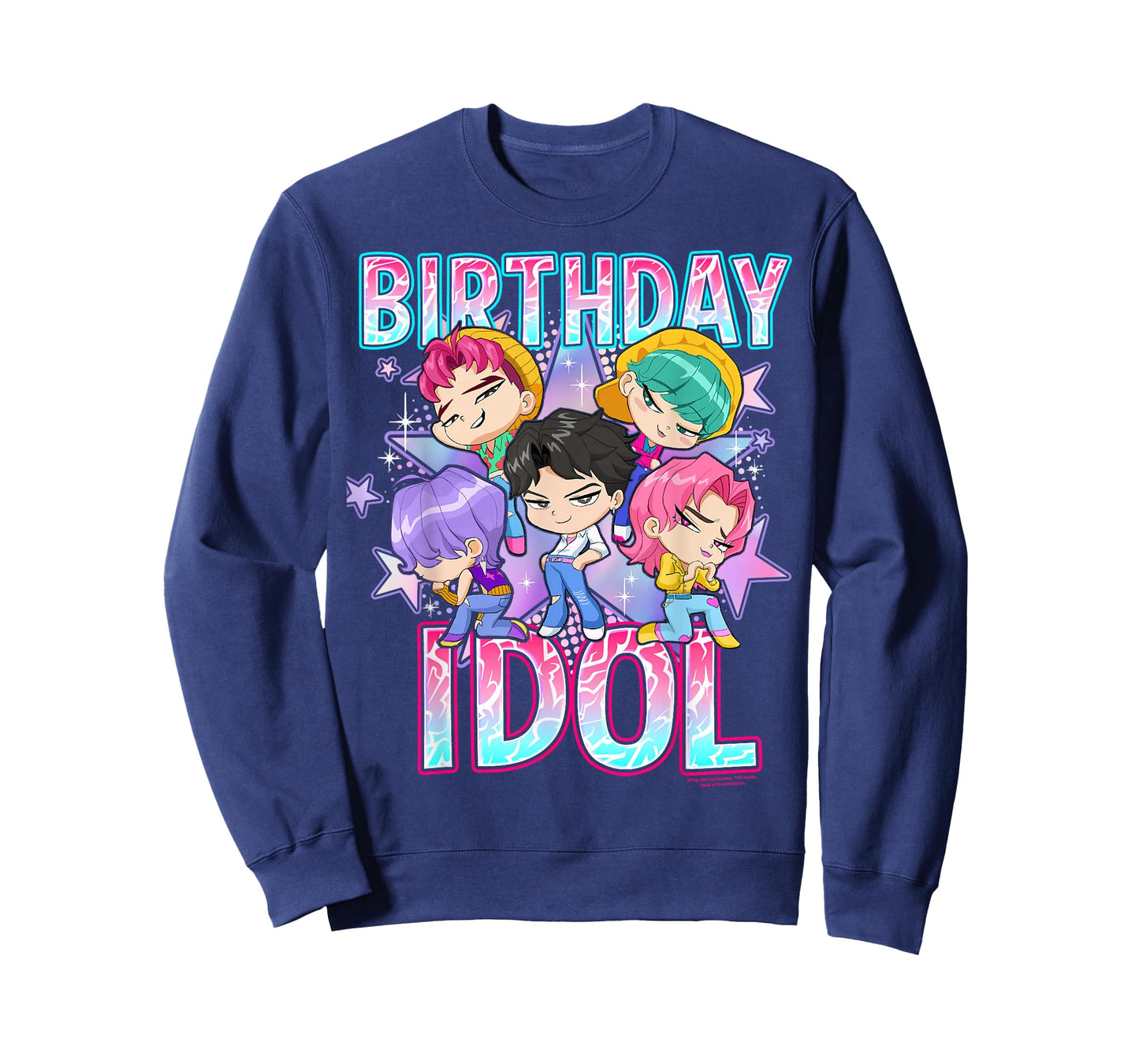 Kpop Demon Hunters Birthday Idol Cute Chibi Group Shot T-Shirt