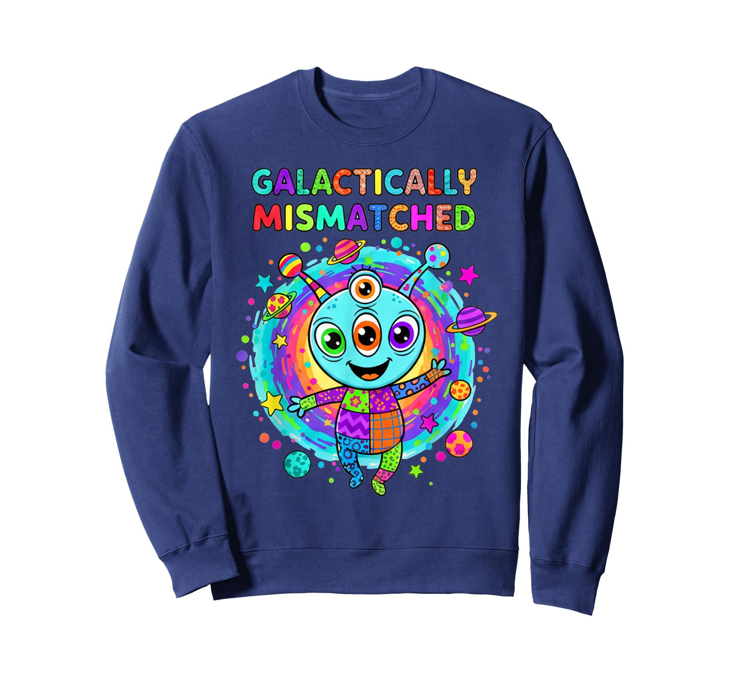 Galactically Mismatched Alien Mismatch Day Spirit Week T-Shirt