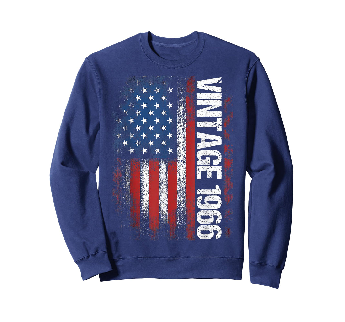 Vintage 1966 60th Birthday Gifts 60 Years Old American Flag T-Shirt