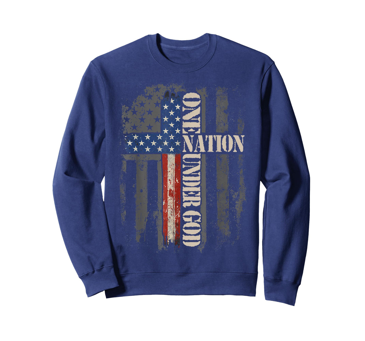 One Nation Under God Flag 4th of July Patriotic Christian T-Shirt