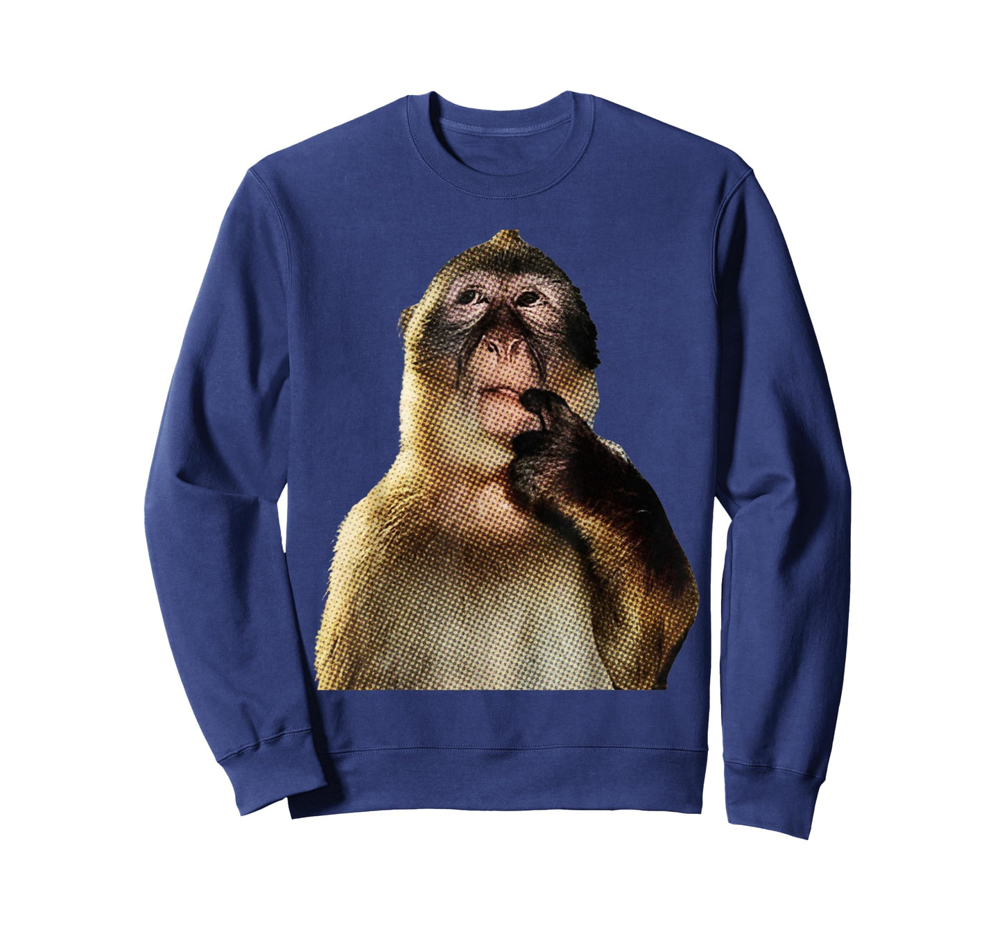 Monkey Y2K T-Shirt Funny Thinking Monkey Meme Brainrot Gift T-Shirt