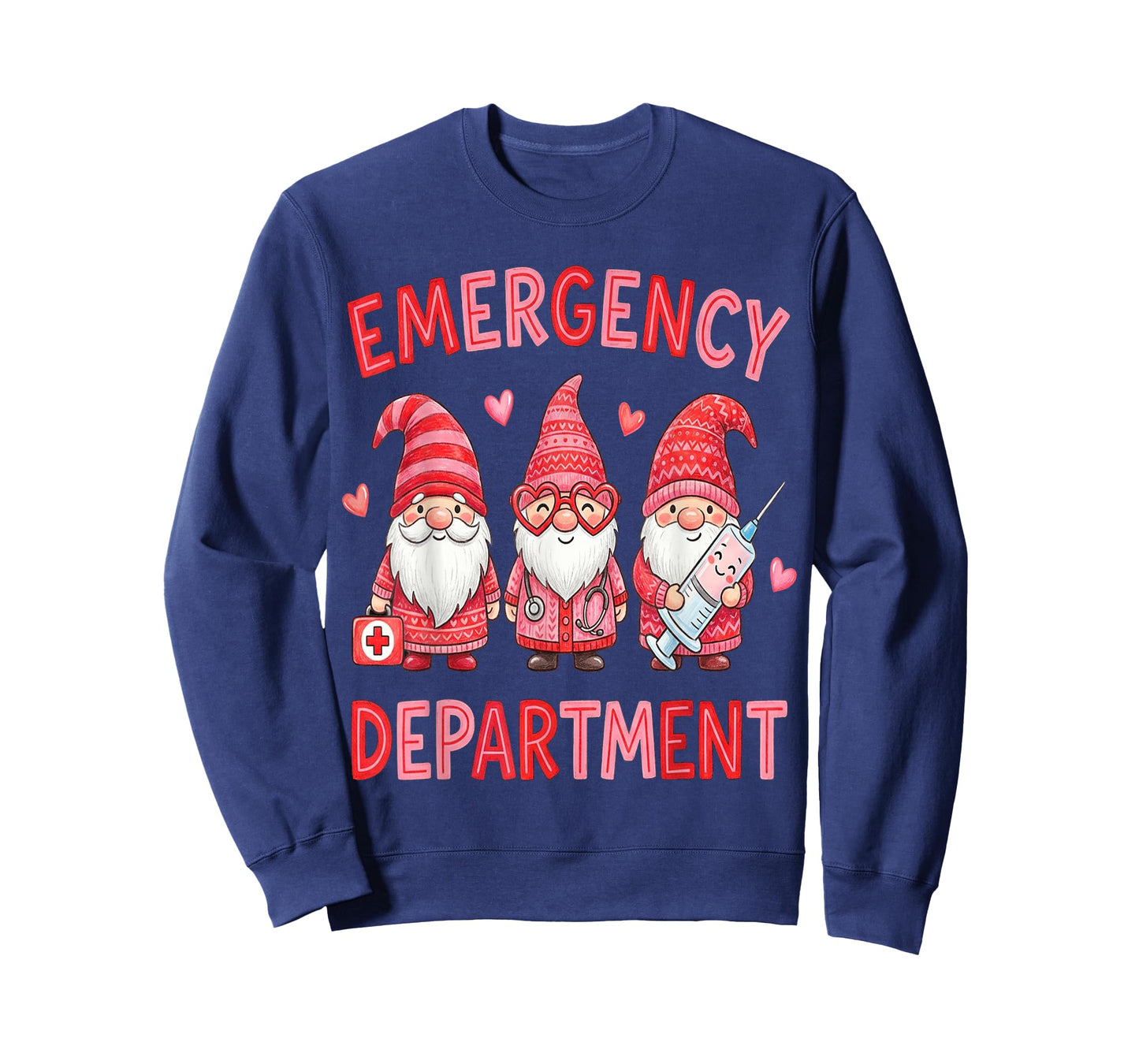 Gnome Emergency Department Valentine ER Valentines Nurse T-Shirt