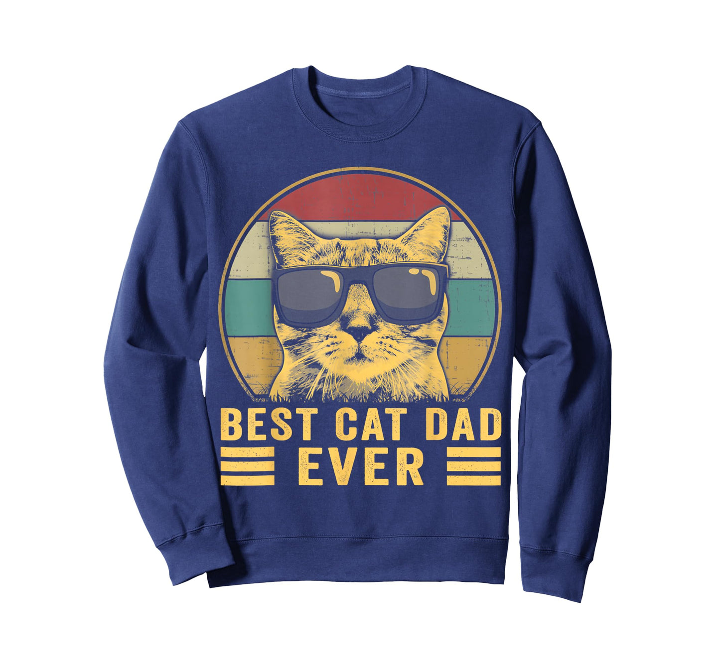 Cat-Shirt Men Best Cat Dad Ever Funny Cat Lover Gift T-Shirt