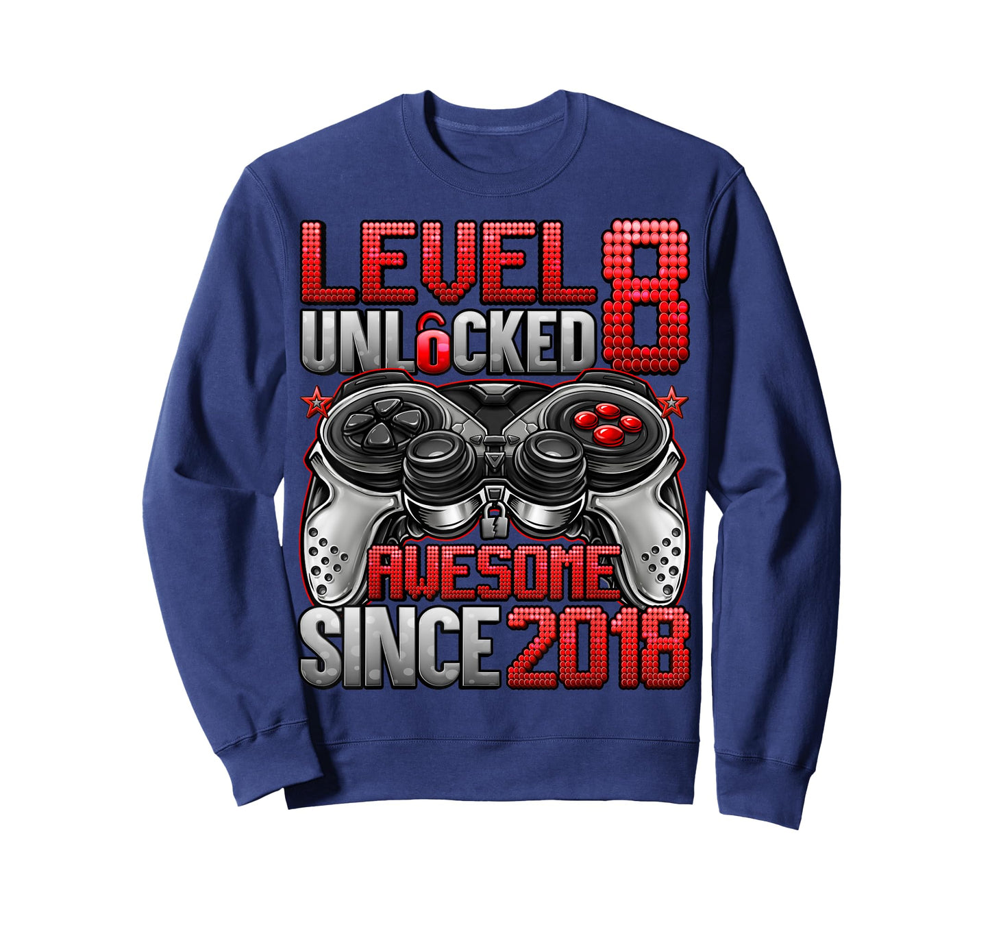 Level 8 Unlocked 8 Year Old Gifts for Boys 8th Birthday Boy T-Shirt