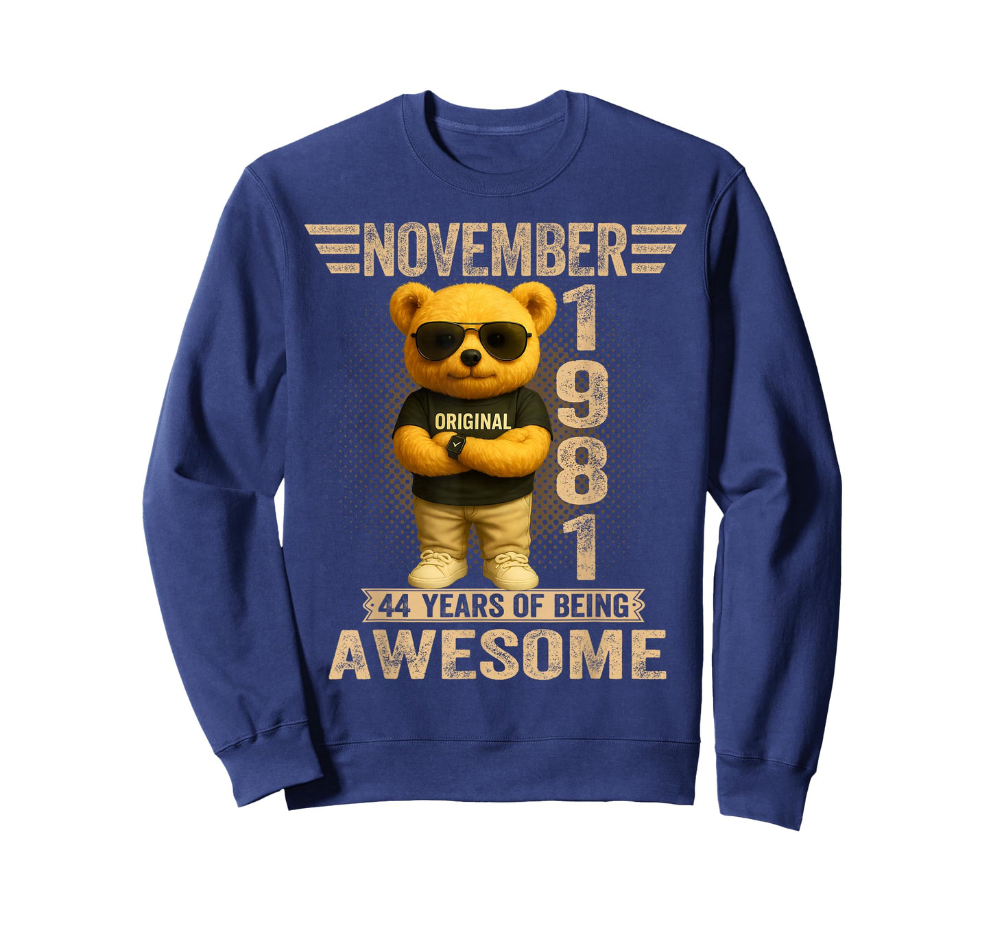 44 Year Old November 1981 Teddy Bear 44th Birthday Men Women T-Shirt
