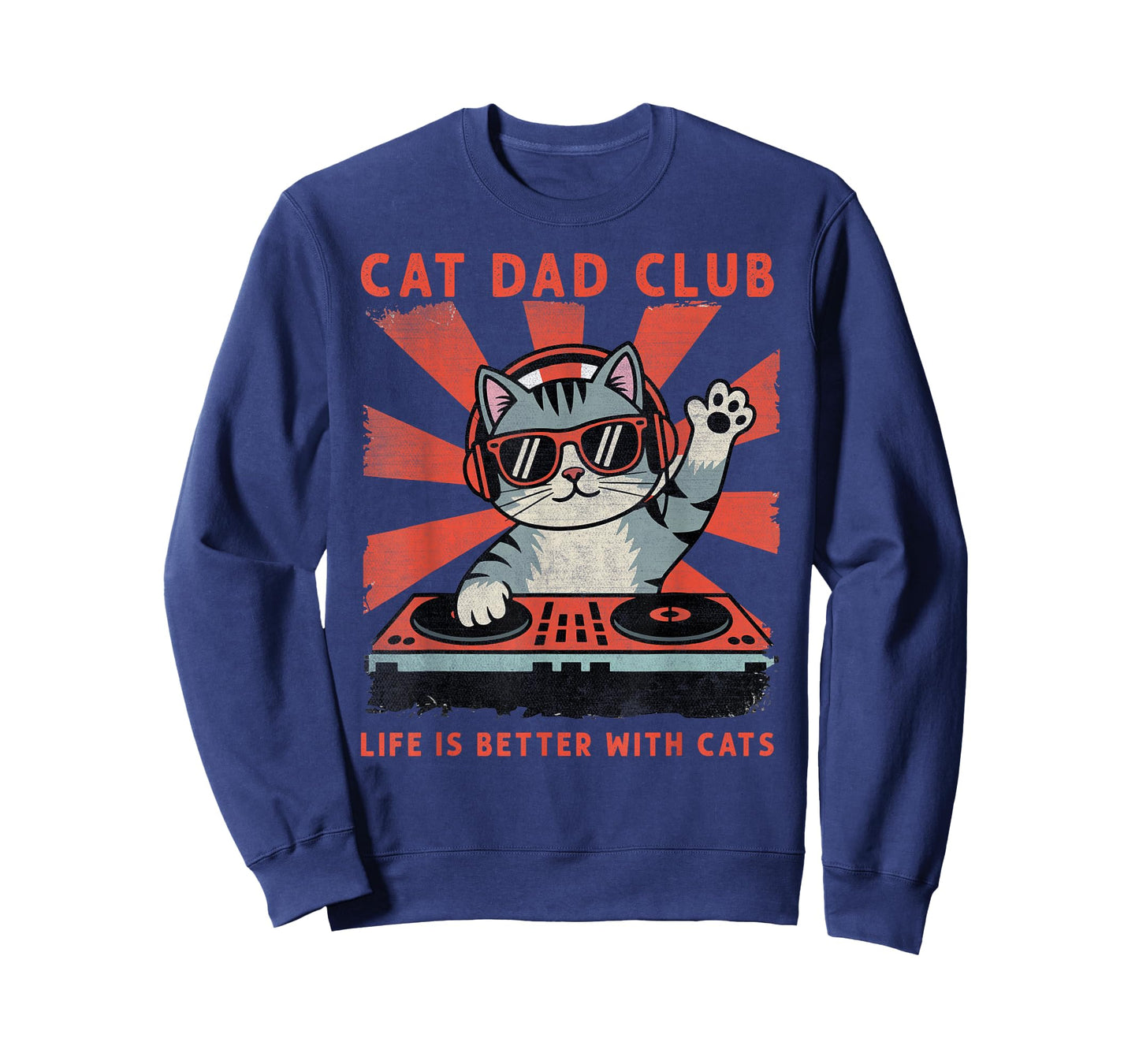 Cat Dad Club, Life is Better with Cats, Cat Dad Funny Cat T-Shirt