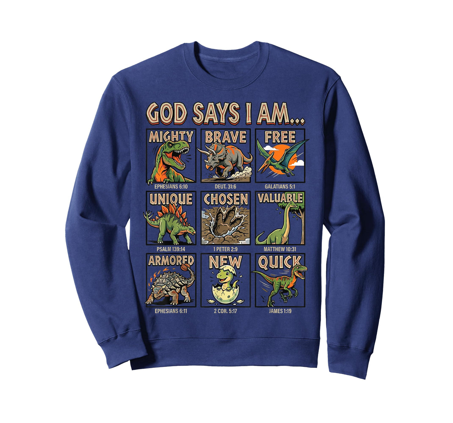 God Says I Am Bible Verses Dinosaurs for Christian Boys T-Shirt