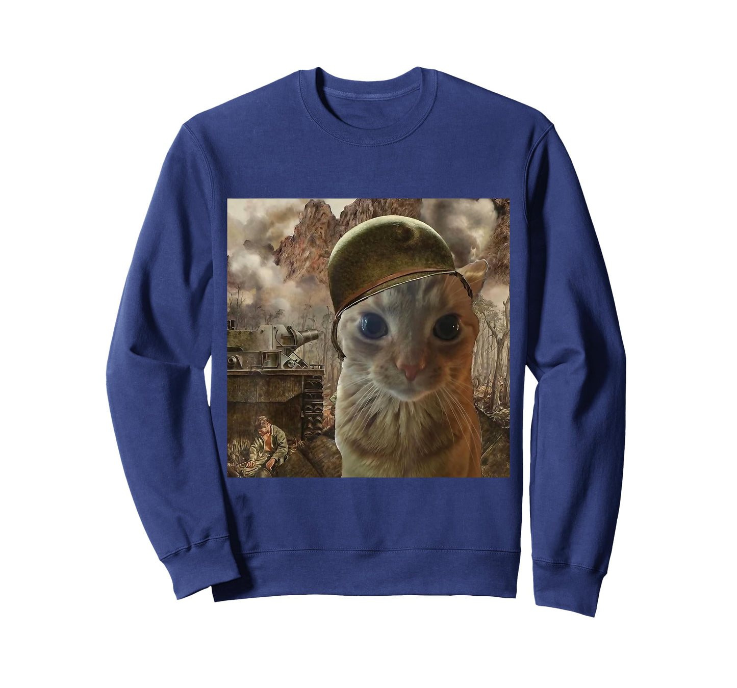 Thousand Yard Stare Cute Cat Funny Meme for Men Women Kids T-Shirt