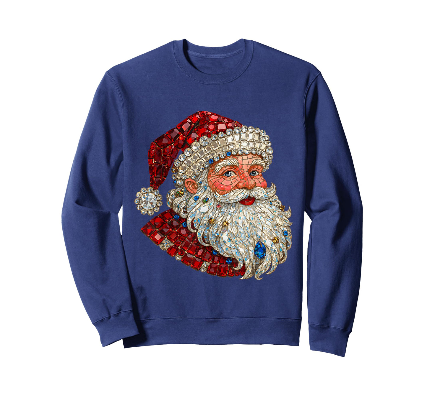 Jeweled Glam Santa Sparkle Christmas T-Shirt