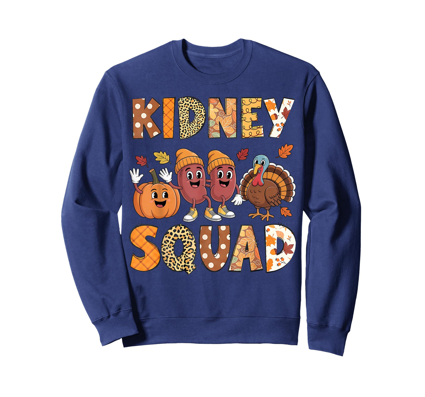 Kidney Squad Turkey Pumpkin Dialysis Nurse Thanksgiving T-Shirt