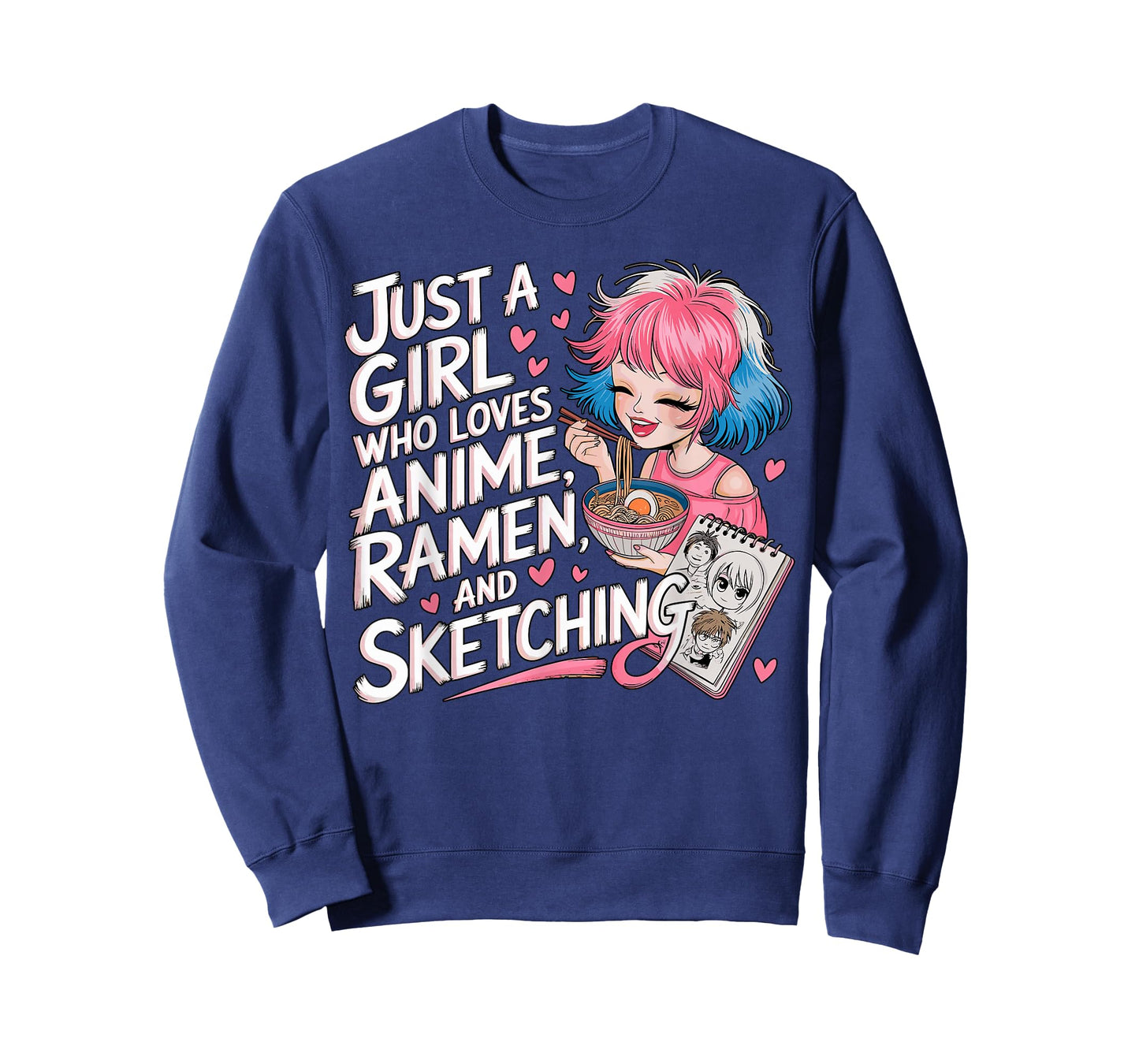 Just a Girl who Loves Anime Ramen and Sketching T-Shirt